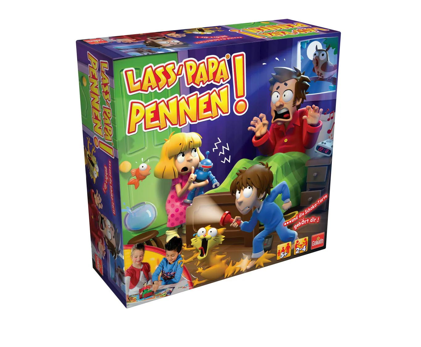 Goliath - LASS PAPA PENNEN - Kinderspiele ab 5 Jahren und 2 bis 4 Spieler - Gesellschaftsspiel für Junge und Mädchen voller Aufregung und Spaß mit Eindeutigen Anleitungen, Blau - Image 6