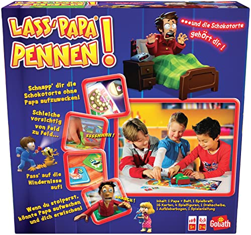 Goliath - LASS PAPA PENNEN - Kinderspiele ab 5 Jahren und 2 bis 4 Spieler - Gesellschaftsspiel für Junge und Mädchen voller Aufregung und Spaß mit Eindeutigen Anleitungen, Blau - Image 7