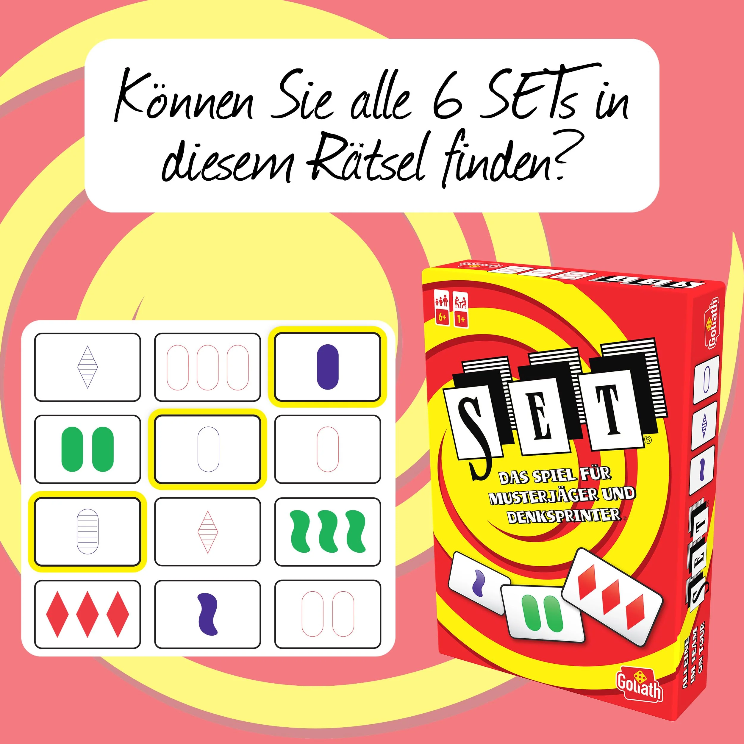 Goliath – Set (Deutsche Ausgabe), Kartenspiel ab 6 Jahren, Gesellschaftsspiel für 1-8 Spieler, Geeignet für Jung und Alt, Teste Deine Mustererkennung - Image 2