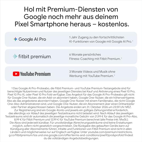 Google Pixel 10 Pro – Android-Smartphone ohne SIM-Lock, mit Gemini, Dreifach-Rückkamerasystem, mehr als 24 Stunden Akkulaufzeit und 6,3 Zoll großem Super Actua-Display – Moonstone, 128GB - Image 4
