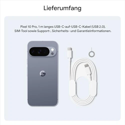 Google Pixel 10 Pro – Android-Smartphone ohne SIM-Lock, mit Gemini, Dreifach-Rückkamerasystem, mehr als 24 Stunden Akkulaufzeit und 6,3 Zoll großem Super Actua-Display – Moonstone, 128GB - Image 5