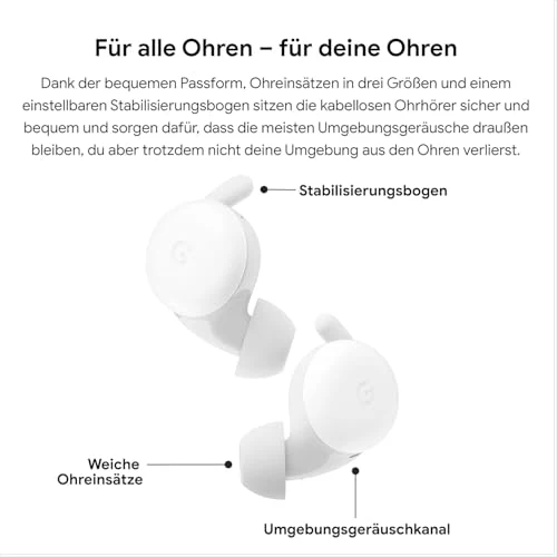 Google Pixel 10 Pro XL – Android-Smartphone ohne SIM-Lock, mit Gemini und 6,8 Zoll großem Super Actua-Display – Obsidian, 256GB + Pixel Buds A-Series – Kabellose Kopfhörer, Clearly White - Image 2