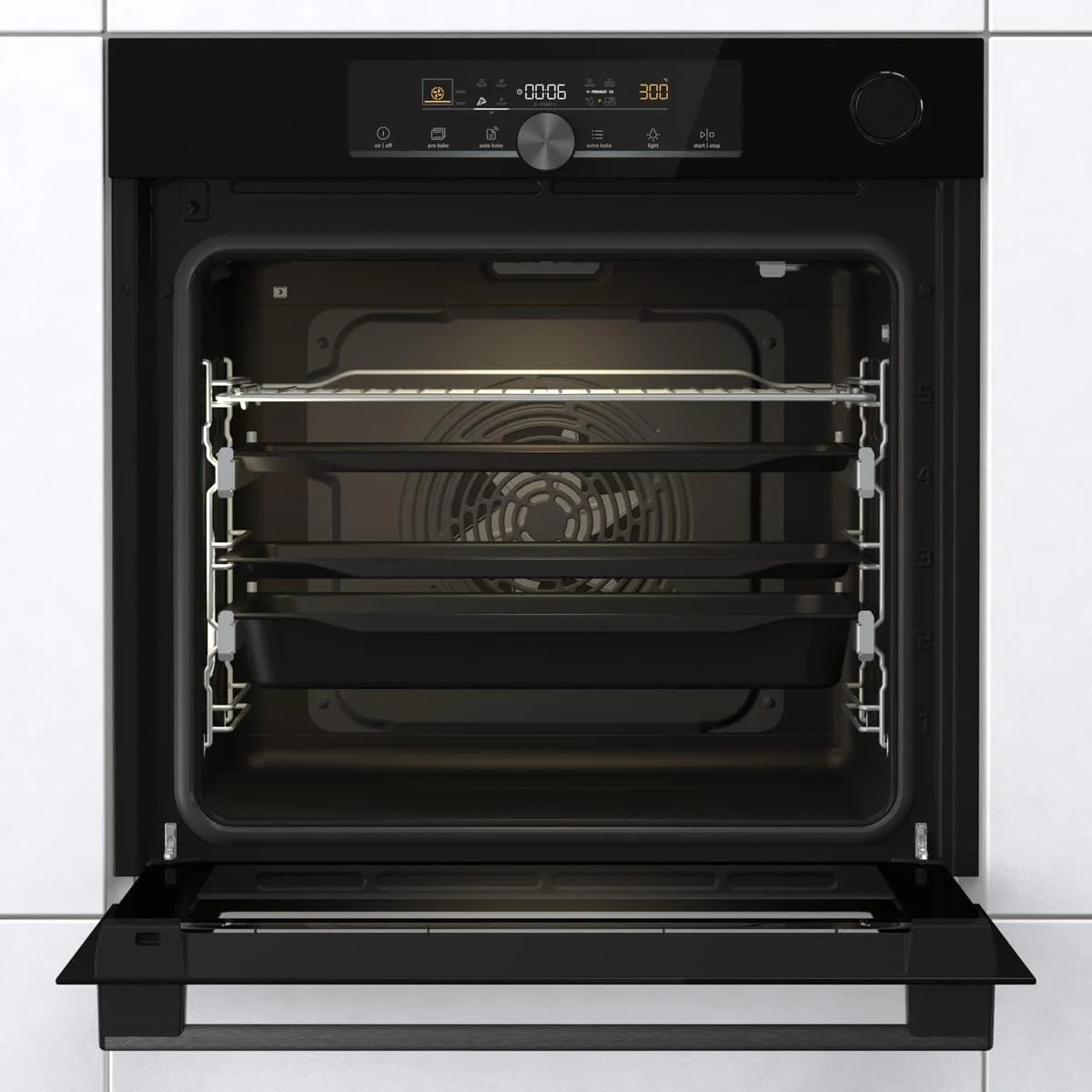 Gorenje 738009 OptiBake Advanced BSA 6747 A04BG Einbau-Backofen / 77L / Heißluft/AutoBake/Touch Bedienung/Bratenthermometer/GentleClose & Open/SteamAssist/StepBake/PizzaMode 300°C/schwarz - Image 12