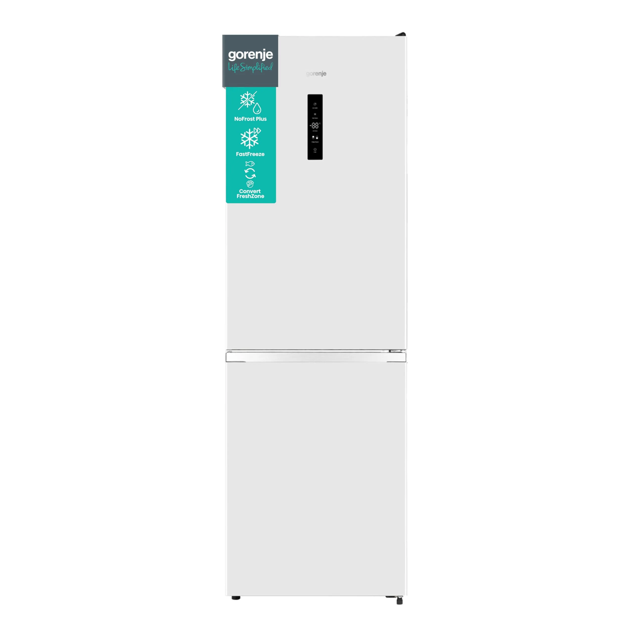 Gorenje N 619EAW4 Kühl-Gefrier-Kombination / LED Display / 186 cm / 300 l / NoFrostPLus / Gemüsefach mit Feuchteregler / FastFreeze / weiß - Image 2