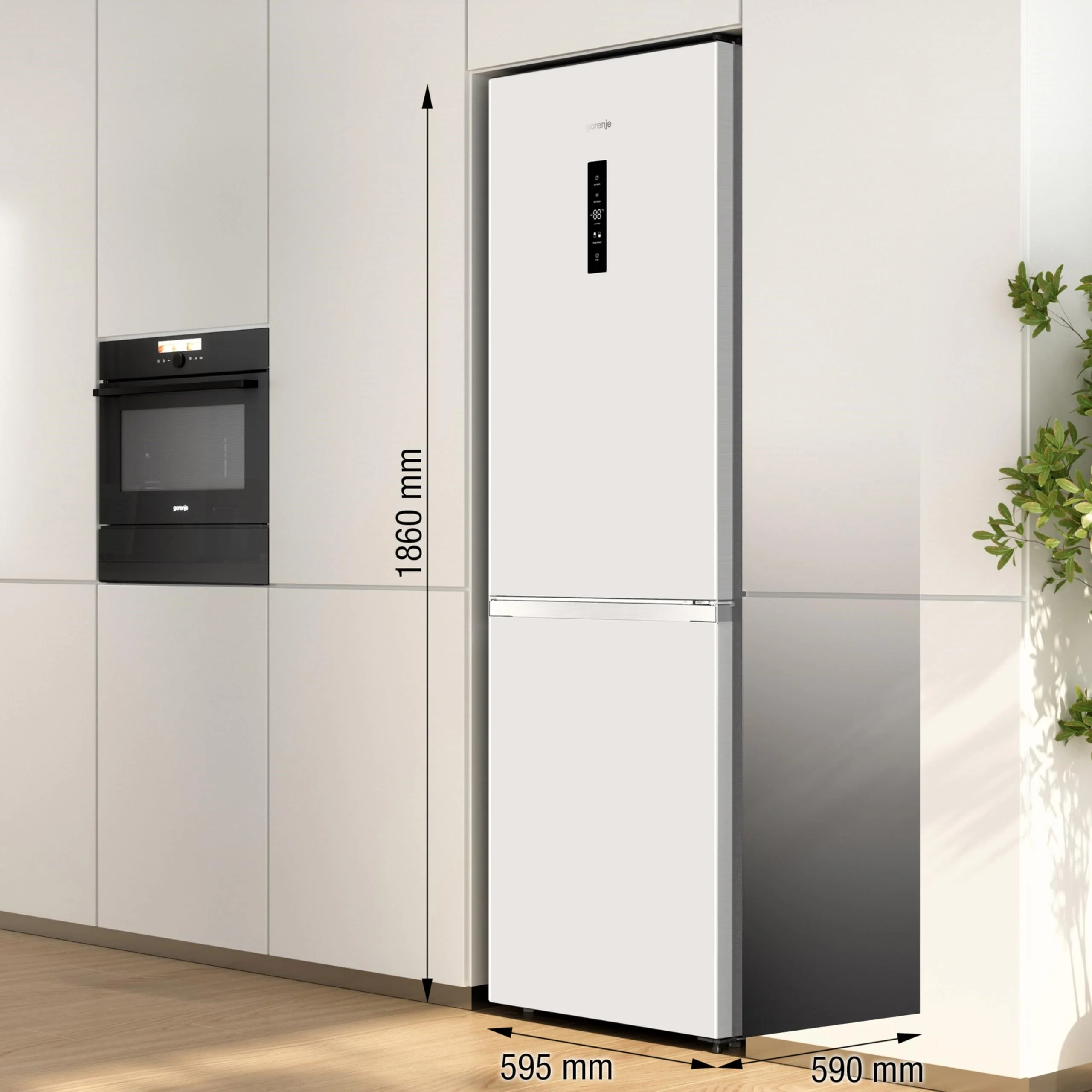 Gorenje N 619EAW4 Kühl-Gefrier-Kombination / LED Display / 186 cm / 300 l / NoFrostPLus / Gemüsefach mit Feuchteregler / FastFreeze / weiß - Image 5