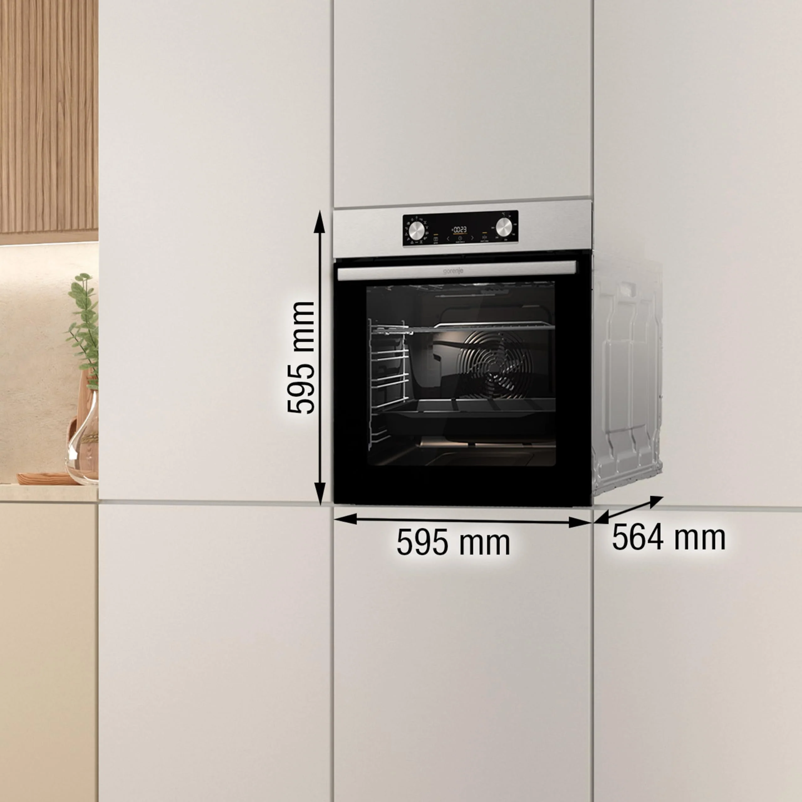 Gorenje OptiBake BOS 6737 E02X Einbau-Backofen / 77L / AquaClean/Heißluft/ExtraSteam/AirFry/PerfectGrill/Pizzamode 300°C/Edelstahl, Inox - Image 7