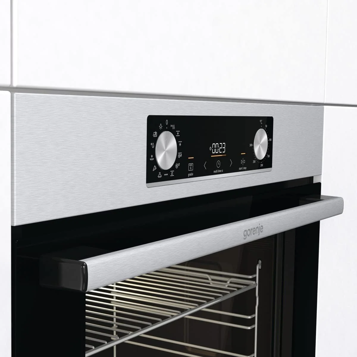 Gorenje OptiBake BOS 6737 E02X Einbau-Backofen / 77L / AquaClean/Heißluft/ExtraSteam/AirFry/PerfectGrill/Pizzamode 300°C/Edelstahl, Inox - Image 8