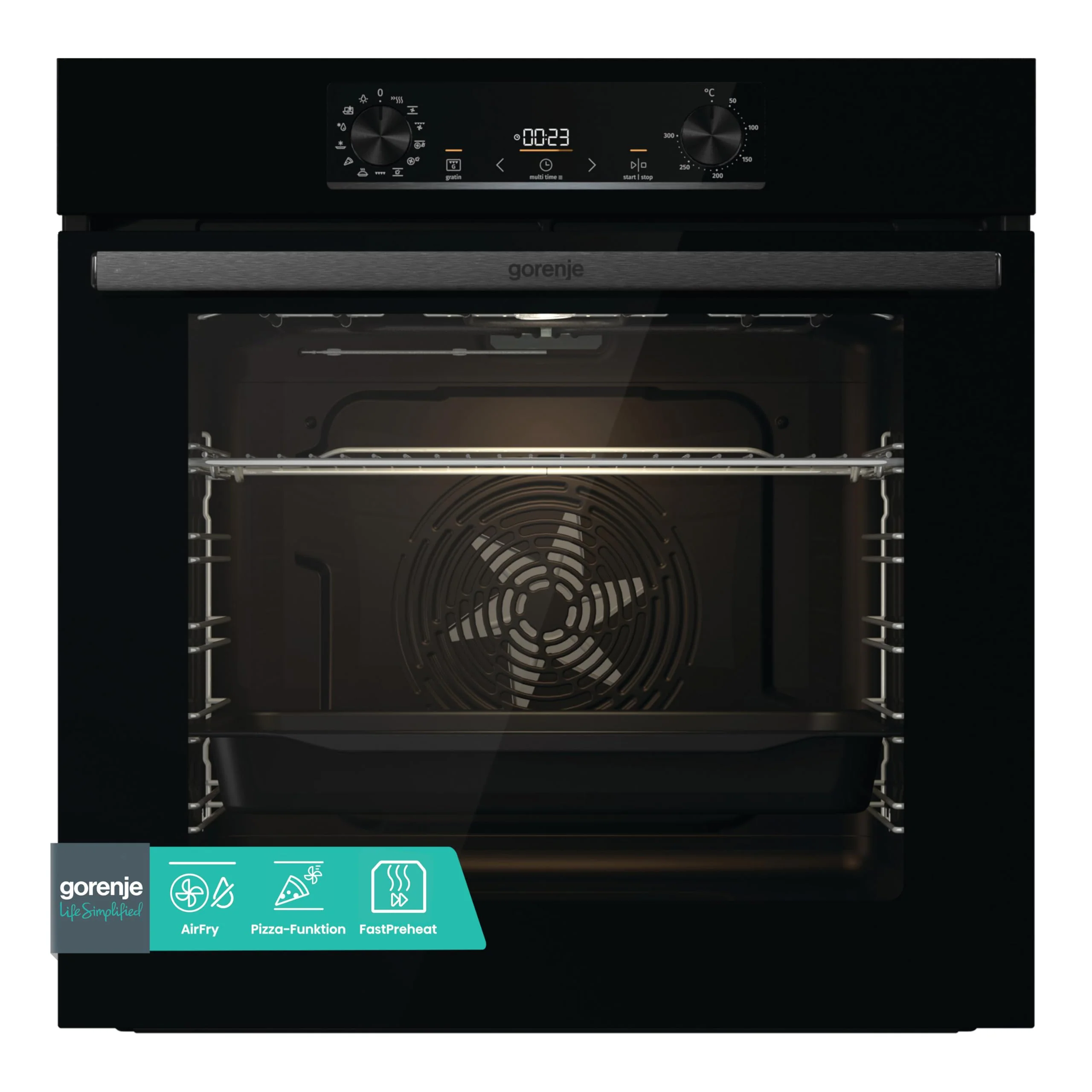 Gorenje OptiBake BOS6737 E02B Einbau-Backofen / 77L / AquaClean/Heißluft/ExtraSteam/AirFry/PerfectGrill/Pizzamode 300°C/Schwarz - Image 13