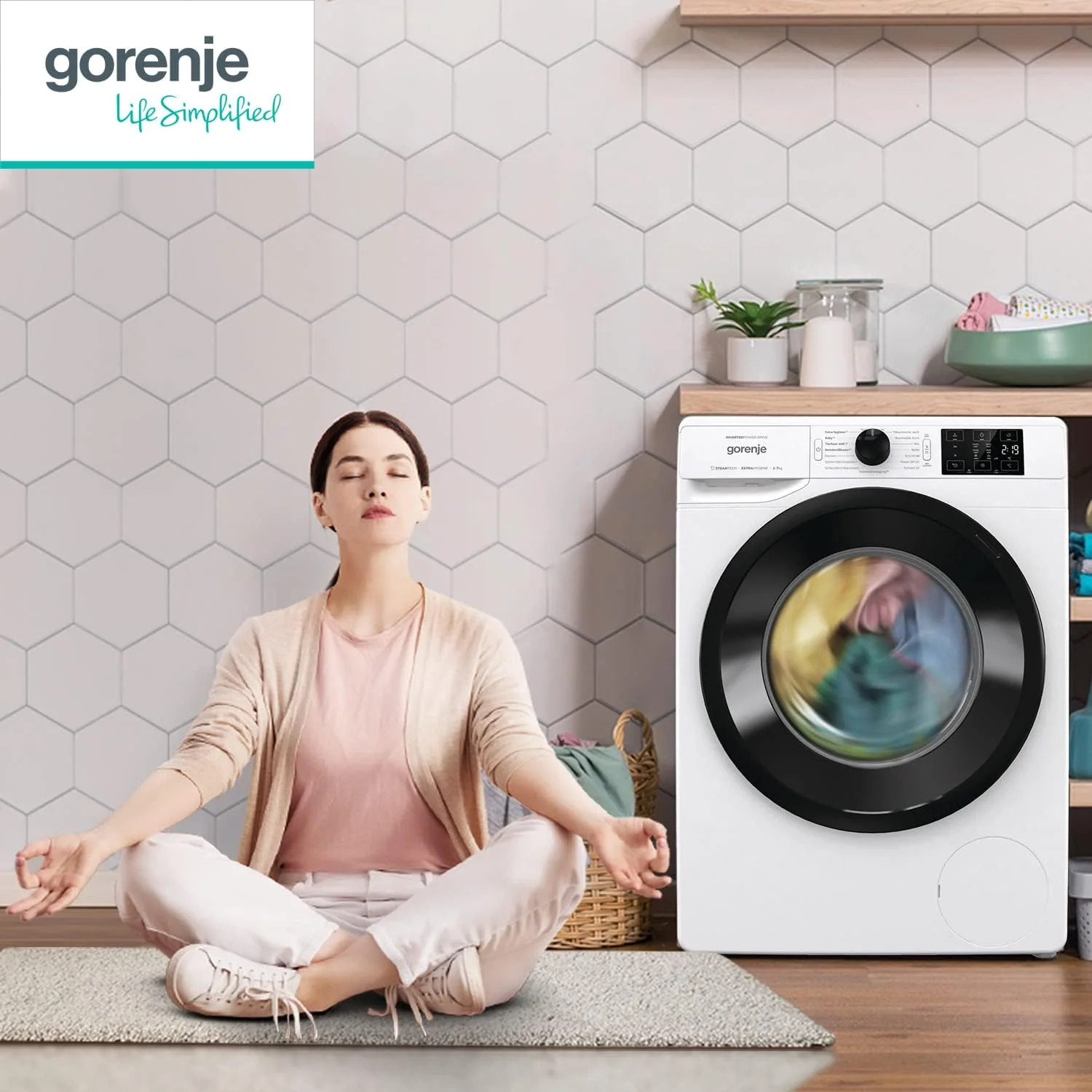 Gorenje WAM 94 AP Waschmaschine mit Dampffunktion / 9 kg / 1400 U / 16 Programme/AquaStop/Inverter PowerDrive Motor/Edelstahltrommel/Kindersicherung/EEK A/weiß - Image 2