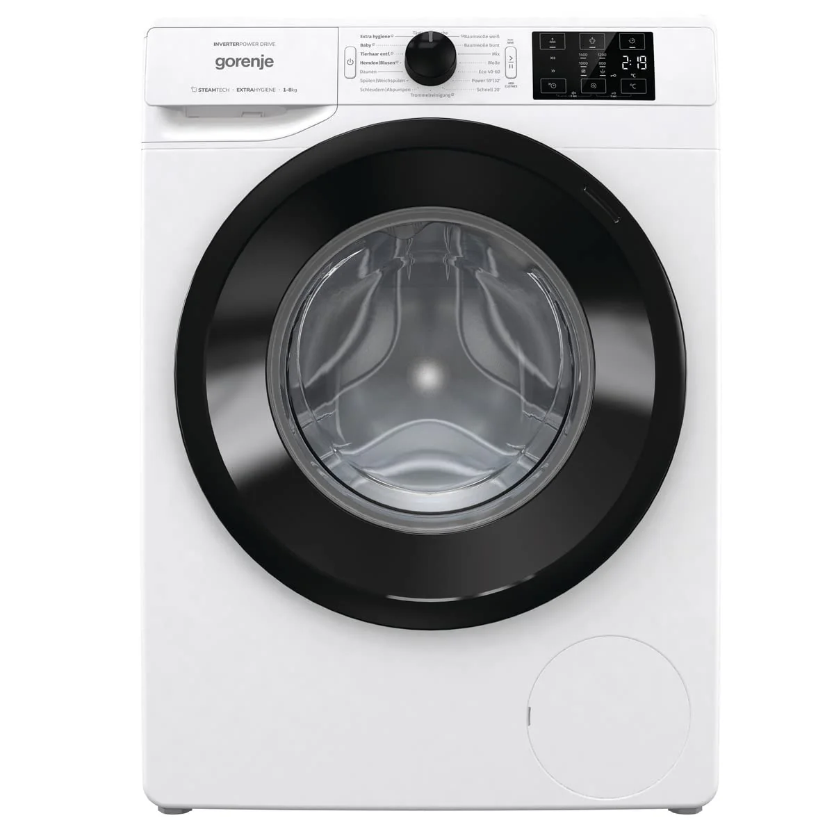 Gorenje WNEI 84 BPS Waschmaschine mit Dampffunktion / 8 kg / 1400 U/min /16 Programme Inverter Motor/Edelstahltrommel/AquaStop/Kindersicherung/SterilTub/Weiß - Image 12