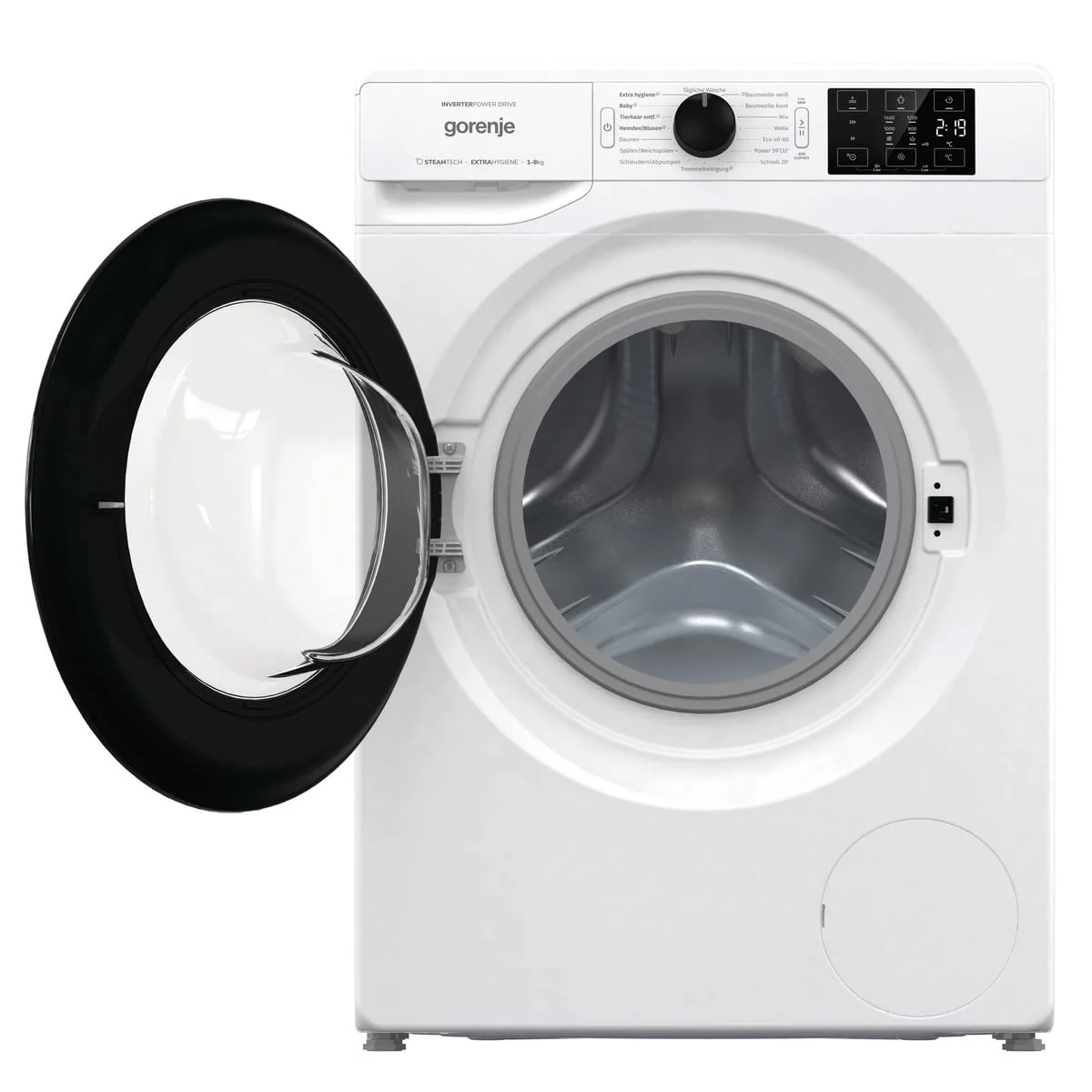 Gorenje WNEI 84 BPS Waschmaschine mit Dampffunktion / 8 kg / 1400 U/min /16 Programme Inverter Motor/Edelstahltrommel/AquaStop/Kindersicherung/SterilTub/Weiß - Image 2