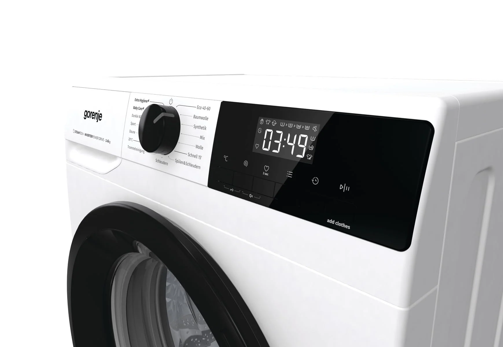 Gorenje WNHPI64SAPS/DE Waschmaschine mit Dampffunktion / 6 kg / 1400 U/Min / 15 Programme/AquaStop/Inverter PowerDrive Motor/Edelstahltrommel/Kindersicherung/EEK A/weiß - Image 10