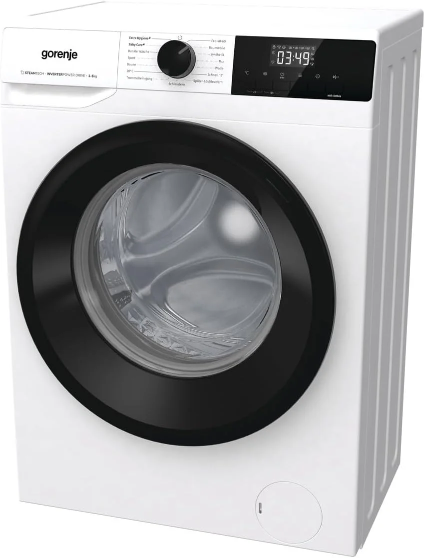Gorenje WNHPI64SAPS/DE Waschmaschine mit Dampffunktion / 6 kg / 1400 U/Min / 15 Programme/AquaStop/Inverter PowerDrive Motor/Edelstahltrommel/Kindersicherung/EEK A/weiß - Image 8