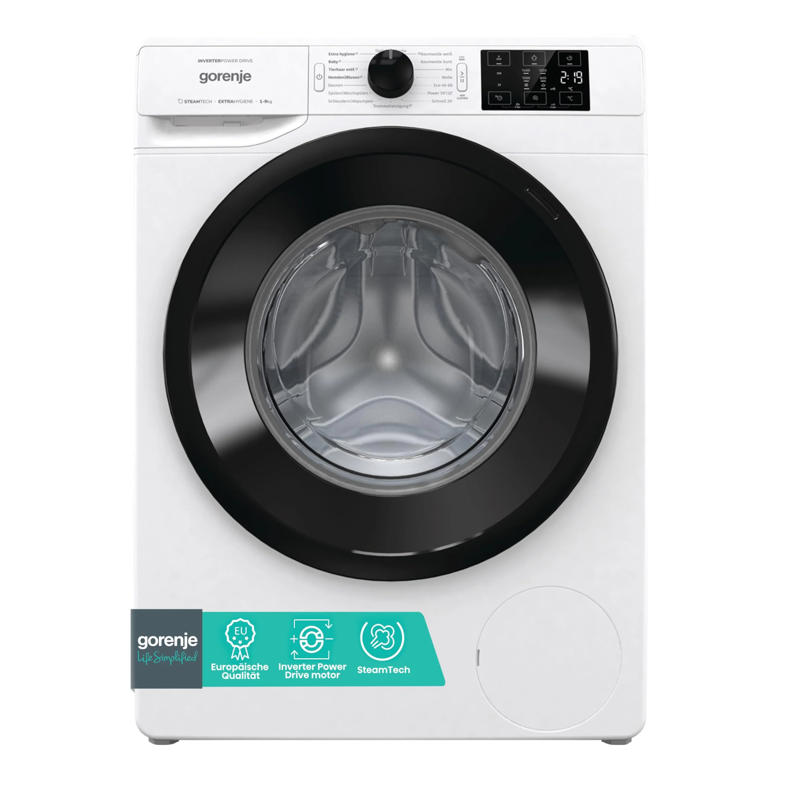 Gorenje WPAM94A1T Waschmachine mit Dampffunktion/ConnectLife / 9Kg / 1400 U/min / 15 Programme/Totaler AquaStop/Wave Active Trommel/ExtraHygiene/PowerWash/Schnell Waschgang/EEK: A-10% - Image 11