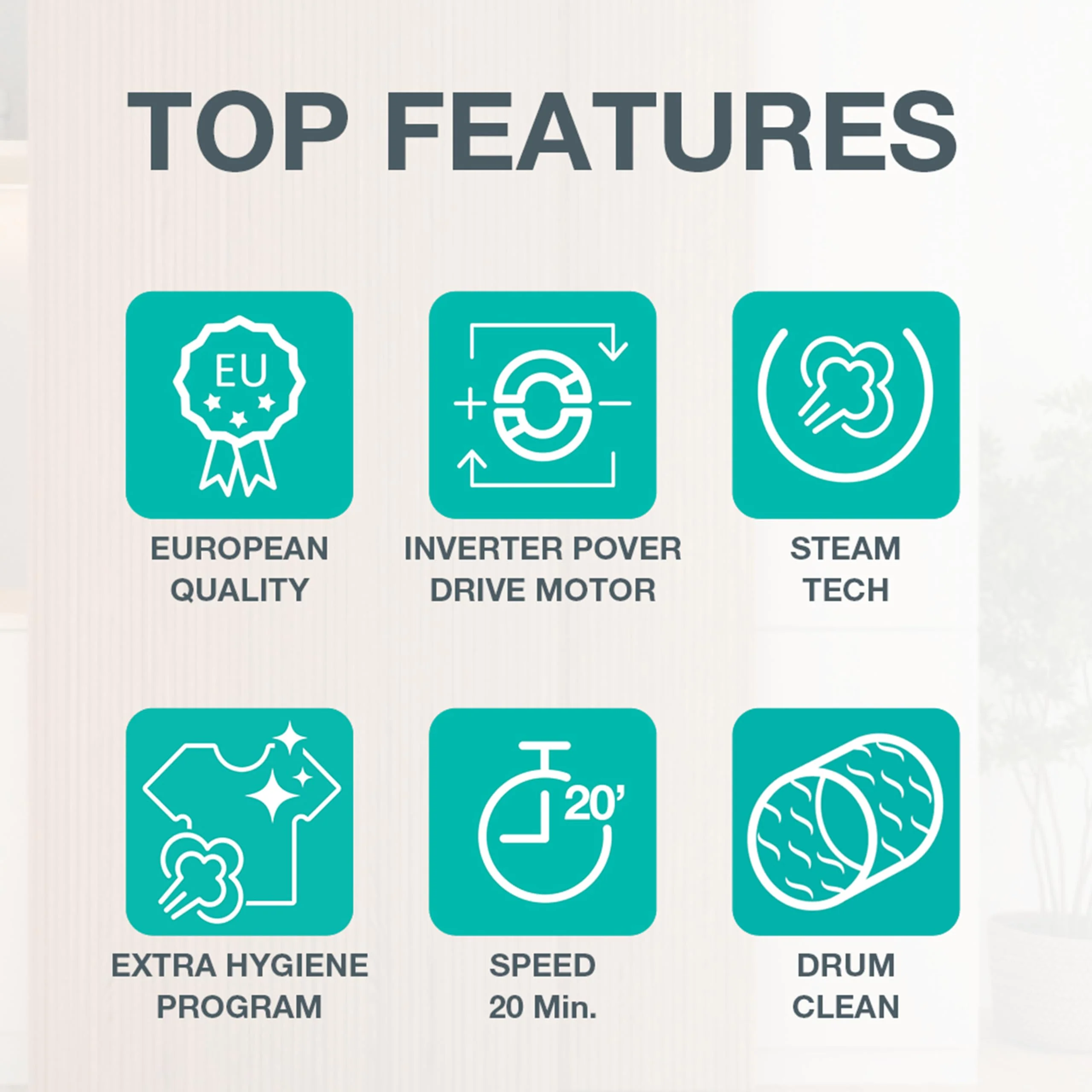 Gorenje WPAM94A1T Waschmachine mit Dampffunktion/ConnectLife / 9Kg / 1400 U/min / 15 Programme/Totaler AquaStop/Wave Active Trommel/ExtraHygiene/PowerWash/Schnell Waschgang/EEK: A-10% - Image 3