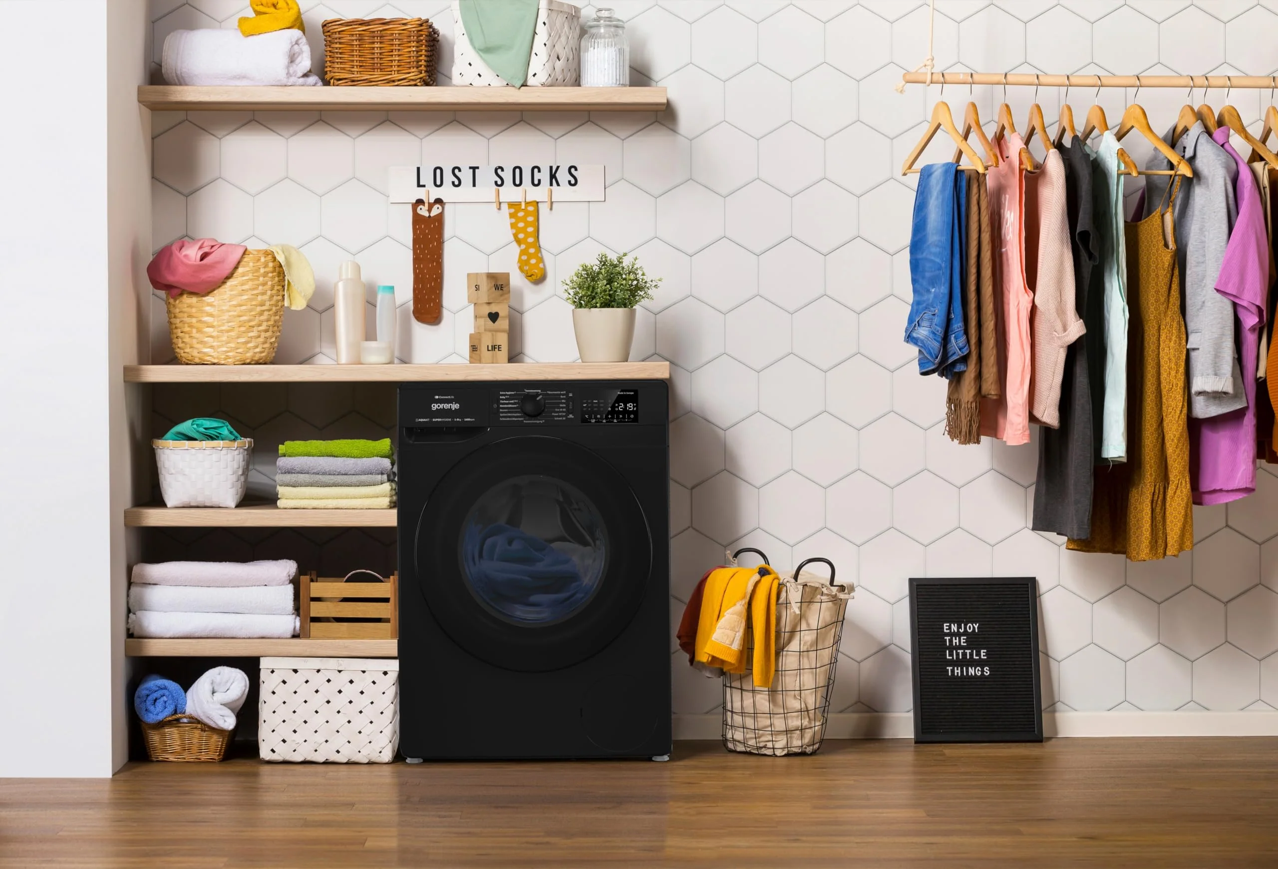 Gorenje WPNEI94A1DTSB Waschmaschine mit Dampffunktion/ConnectLife / 9Kg / 1400 U/min / 15 Programme/Totaler AquaStop/Wave Active Trommel/ExtraHygiene/PowerWash/Schnell Waschgang/EEK: A-10% - Image 7