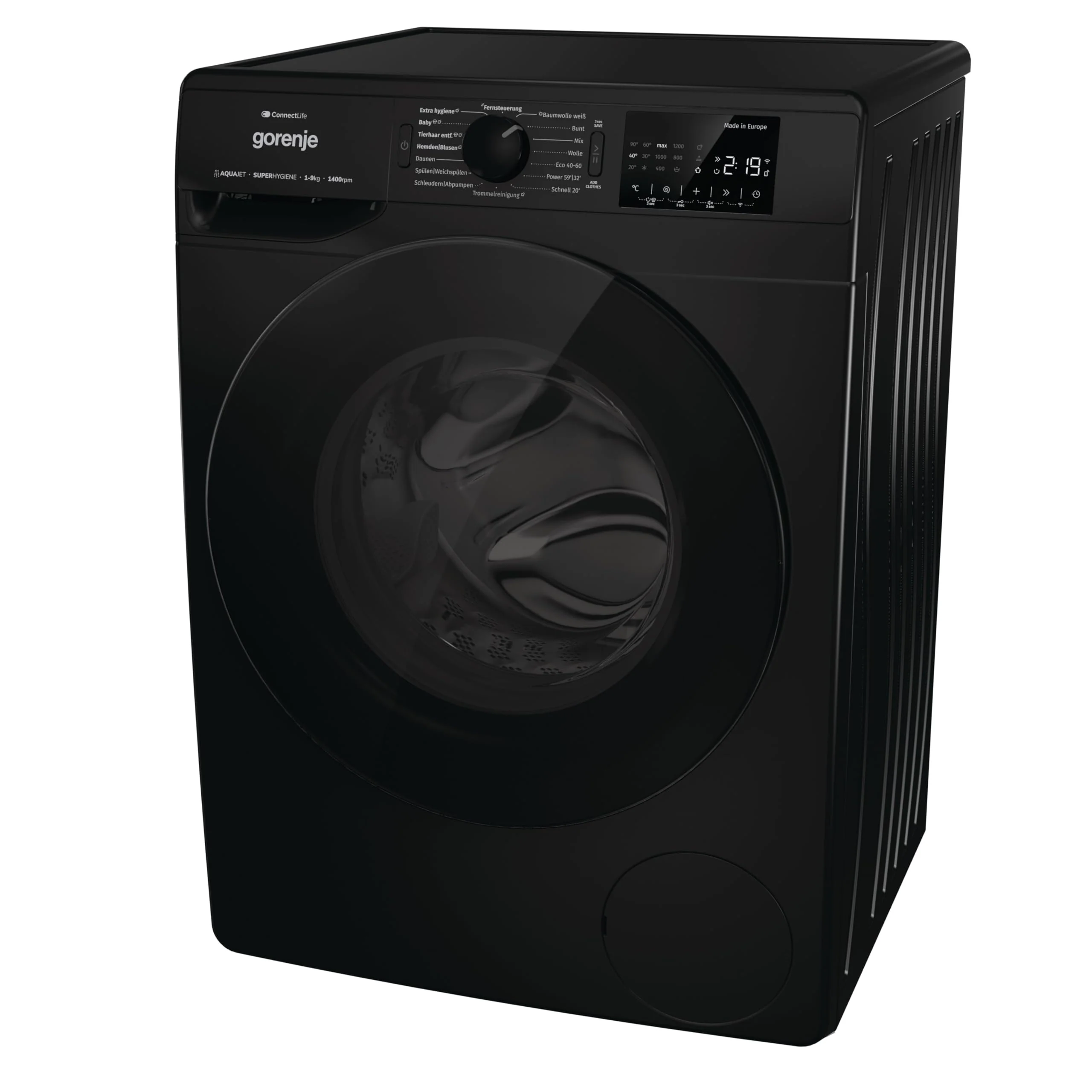 Gorenje WPNEI94A1DTSB Waschmaschine mit Dampffunktion/ConnectLife / 9Kg / 1400 U/min / 15 Programme/Totaler AquaStop/Wave Active Trommel/ExtraHygiene/PowerWash/Schnell Waschgang/EEK: A-10% - Image 8