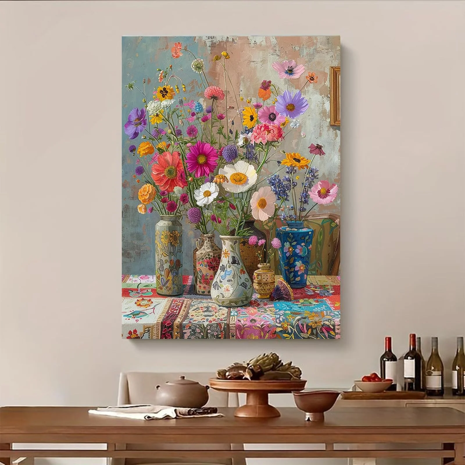 GOUGOUFAFA Malen Nach Zahlen Erwachsene Blumen- Blumen Malen nach Zahlen Diy Erwachsene, Acrylfarbe Leinwand und 3 Pinsel Kit Geschenk Home Haus Deko Ohne Rahmen (40×50cm) - Image 4