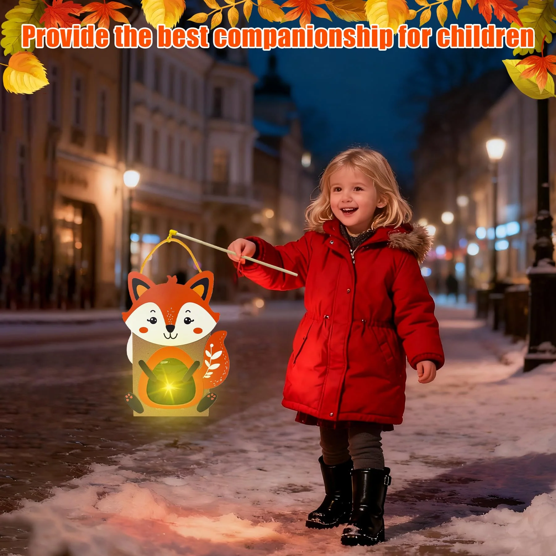 Gozuein Laternen Bastelset Kinder 6 Stück – DIY Tierlaternen Fuchs, Eule, Waschbär, Löwe, Tiger, Hirsch mit Laternenstab, Herbst Basteln, St. Martin Umzug, Kreatives Geschenk für Mädchen Jungen - Image 2