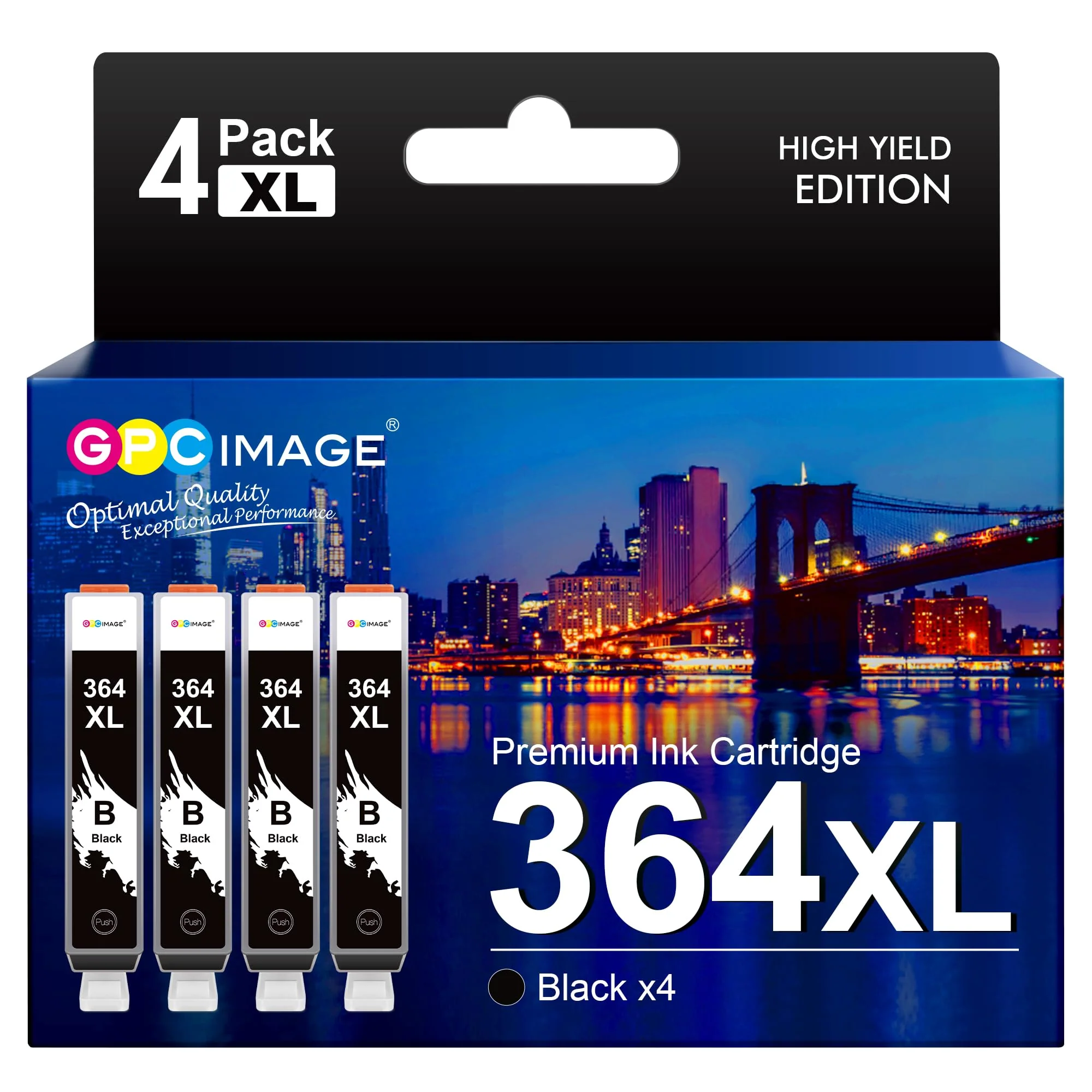 GPC IMAGE 364XL Schwarz Patronen Kompatible für HP 364 Druckerpatronen Multipack für Deskject 3520 Photosmart 5520 5510 Officejet 4622 6520 4622 5515 7520 5522 6510 B109 B110 3070 (4er-Pack) - Image 7