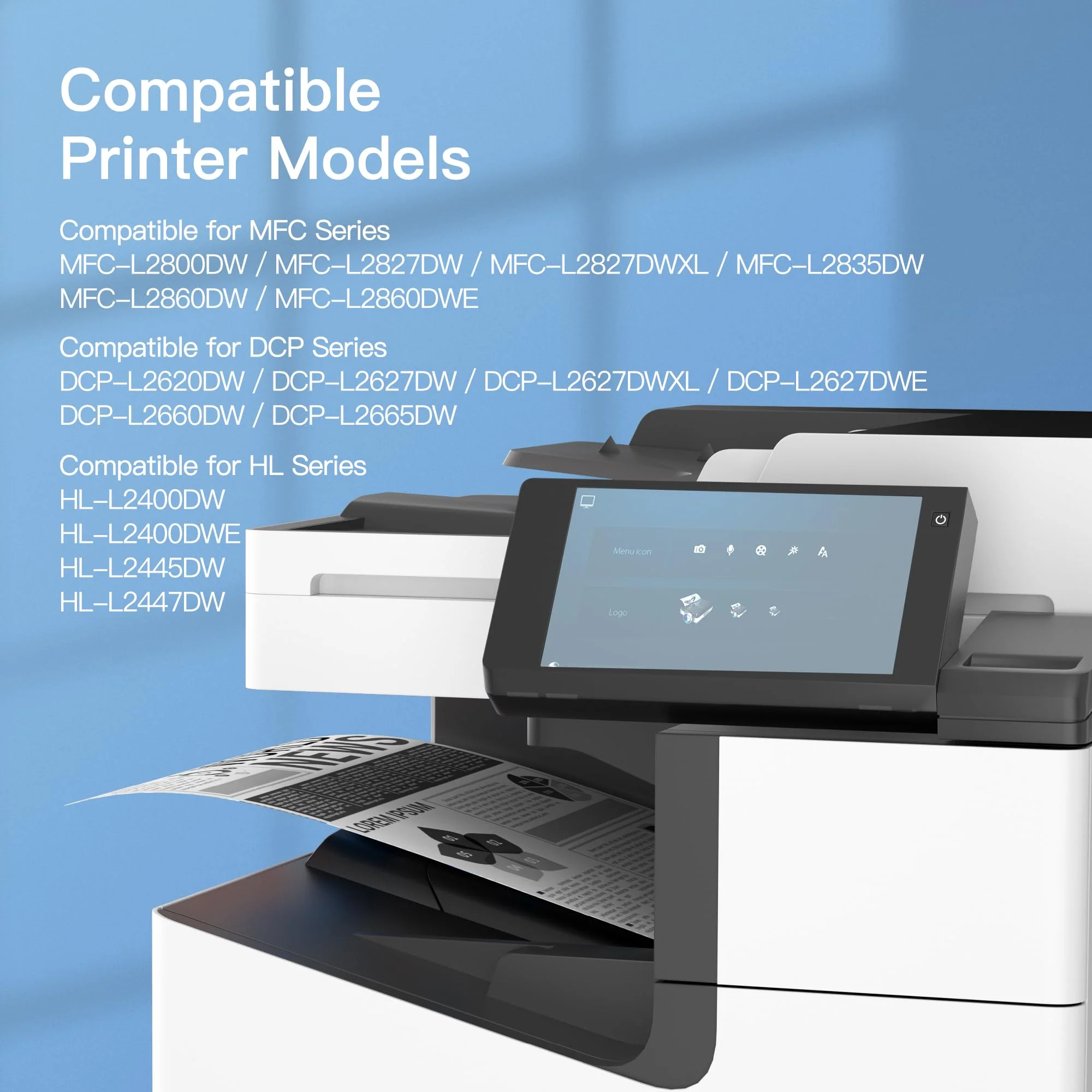 GPC IMAGE TN2510 XL TN-2510XL MFC-L2835DW HL-L2400DW Toner Kompatibel für Brother TN-2510 XL TN2510XL 2510 für HL-L2400DWE MFC-L2800DW DCP-L2620DW MFC-L2860DWE DCP-L2627DW Mit Chip (2er-Pack Schwarz) - Image 4