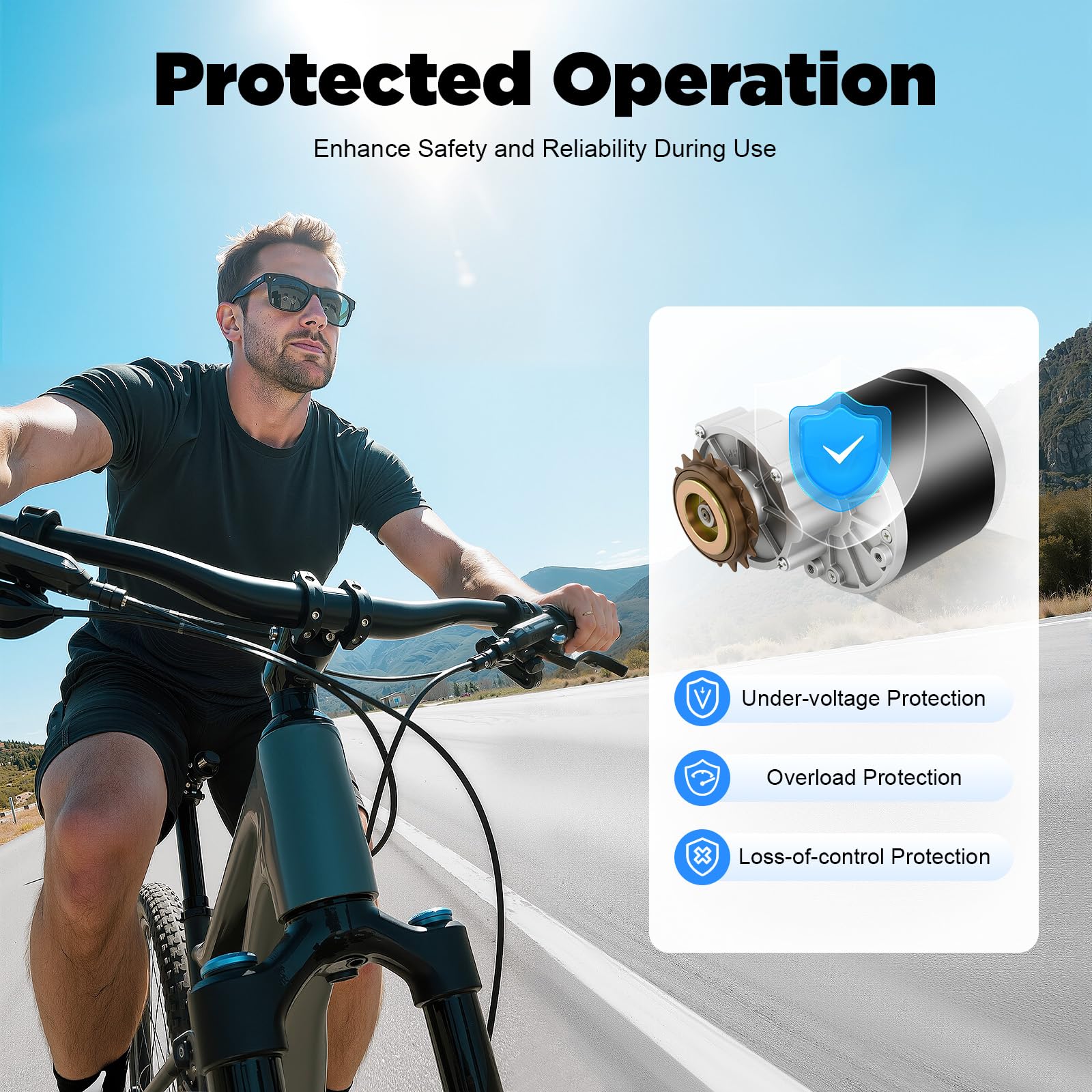 GramStudio Elektro Fahrrad Motor Umbausatz, 36V 350W Elektro Conversion Twist Kit, E-Bike-Umrüstung mit Brush Motor und Freewheel Geeignet für Die Meisten Fahrradräder - Image 8