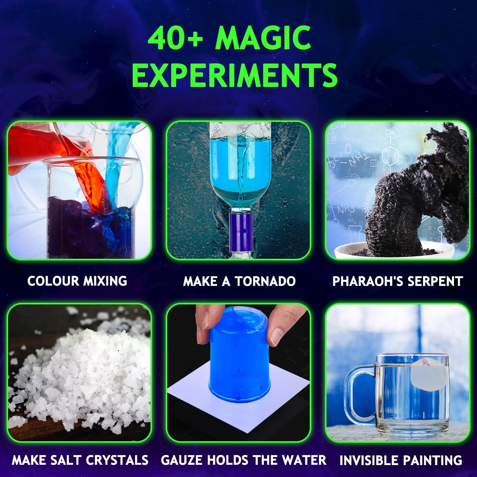 Greek Science 75+ Experimente für Kinder, Glühen im Dunkeln Experimentierkasten mit leuchtenden Reagenzglas, leuchtende Wellen, Bouncy Balls, Weihnachten Geburtstag Geschenk für Mädchen und Jungen - Image 3