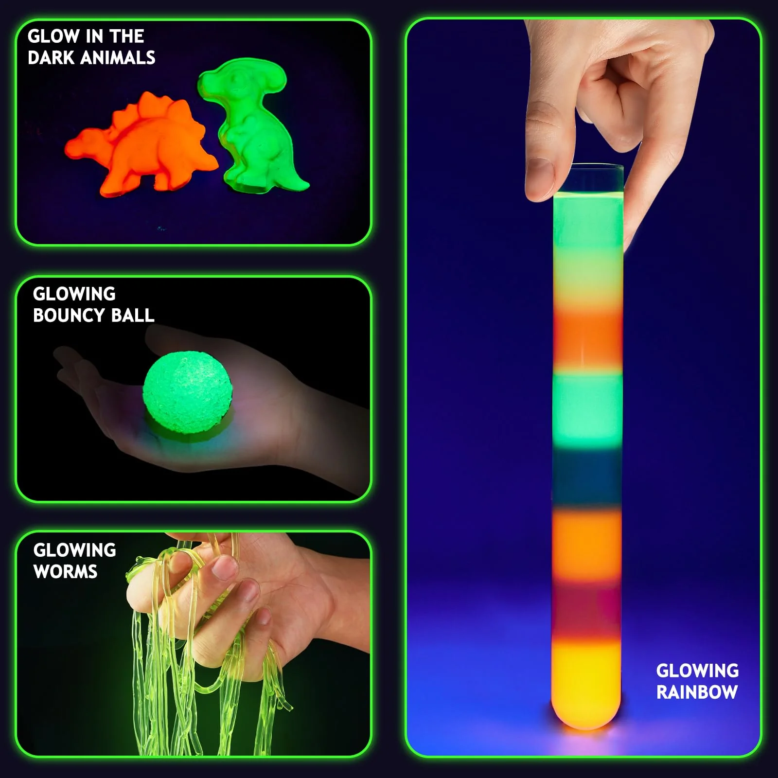 Greek Science 75+ Experimente für Kinder, Glühen im Dunkeln Experimentierkasten mit leuchtenden Reagenzglas, leuchtende Wellen, Bouncy Balls, Weihnachten Geburtstag Geschenk für Mädchen und Jungen - Image 4