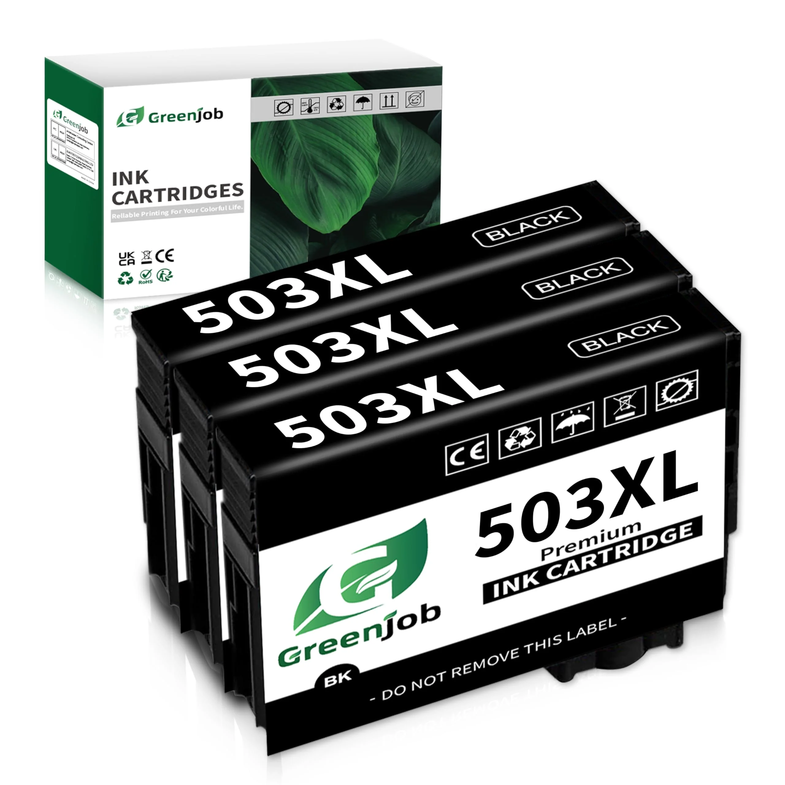 Greenjob 503XL Patronen für Epson 503 Multipack Kompatibel mit Epson Expression Home XP-5200 XP-5205 XP5200 XP5205, Workforce WF-2960 WF-2965 WF2960 WF2965 WF-2960DWF WF-2965DWF (3 Schwarz) - Image 3