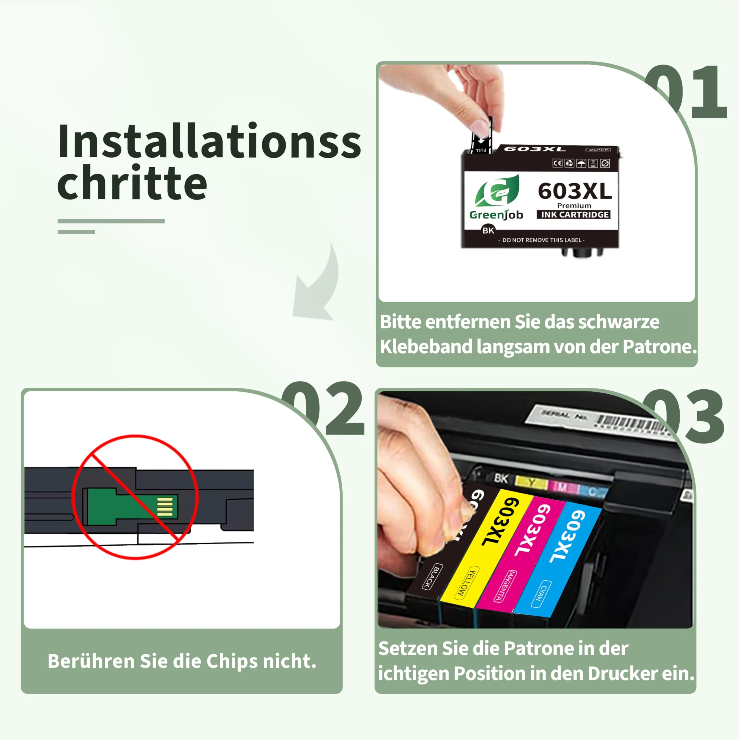 Greenjob 603XL Druckerpatronen für Epson 603 Tintenpatronen Kompatibel mit Epson Expression Home XP-2100 XP-2105 XP-3100 XP-3105 XP-4100 XP-4155 Workforce WF-2810 WF-2830 WF-2835 WF-2850 (12er-Pack) - Image 5