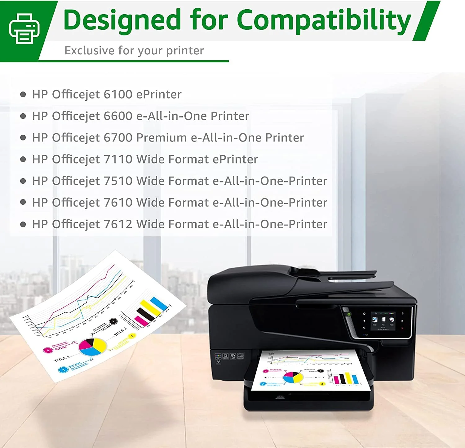 GREENSKY 932XL 933XL Druckerpatronen Kompatibel für HP 933XL Multipack für HP OfficeJet 6600 Patronen, 932 XL 933 XL für HP OfficeJet 6700 Patronen 7510 7612 7110 7610 6110 (8 Stück) - Image 4