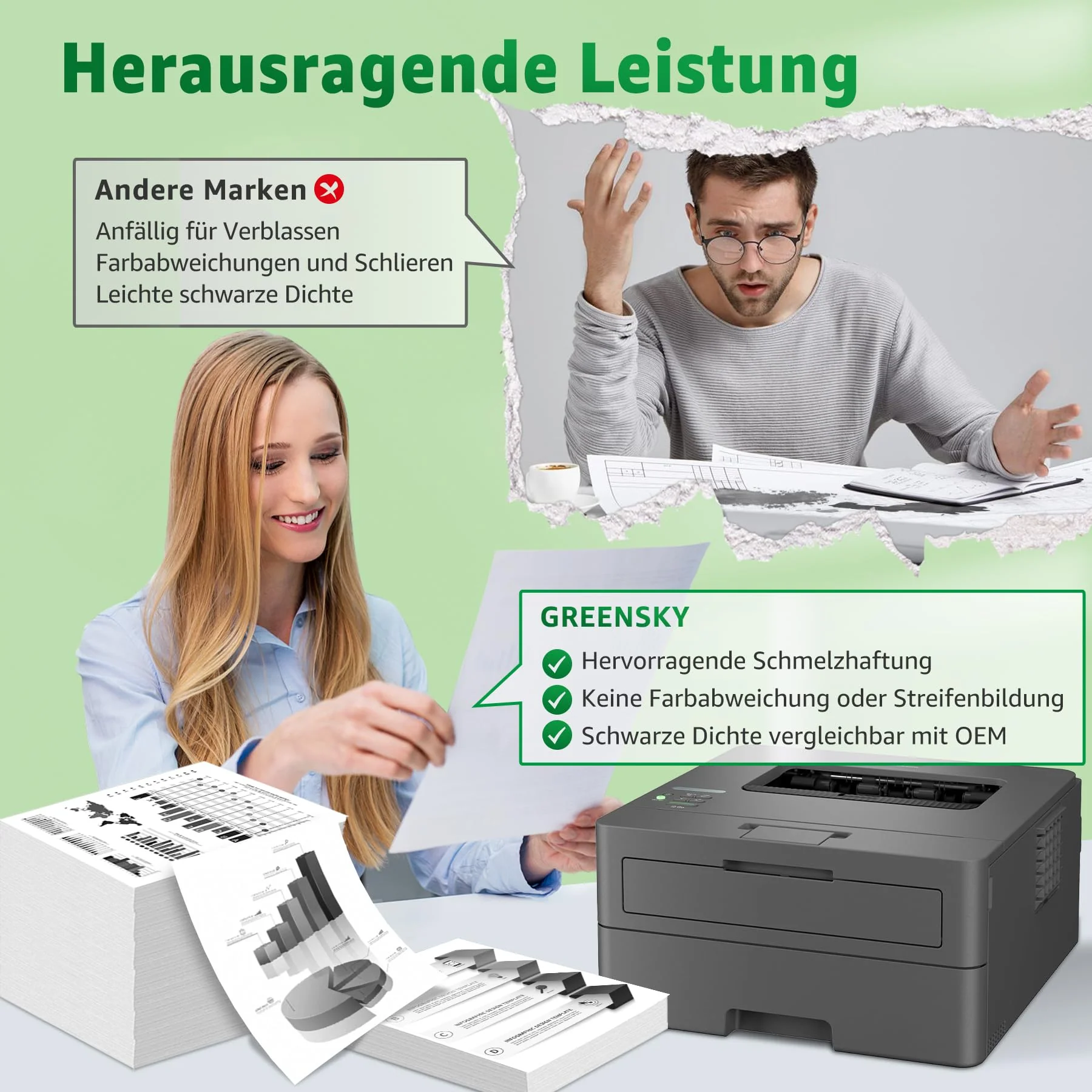 GREENSKY TN2510 TN2510XL Toner TN 2510XL TN-2510 XL Kompatibel mit Brother HL-L2400DWE HL-L2400DW HL-L2445DW DCP-L2627DWE MFC-L2800DW DCP-L2660DW DCP-L2665DW MFC-L2827DWXL MFC-L2860DWE (1 Schwarz) - Image 6