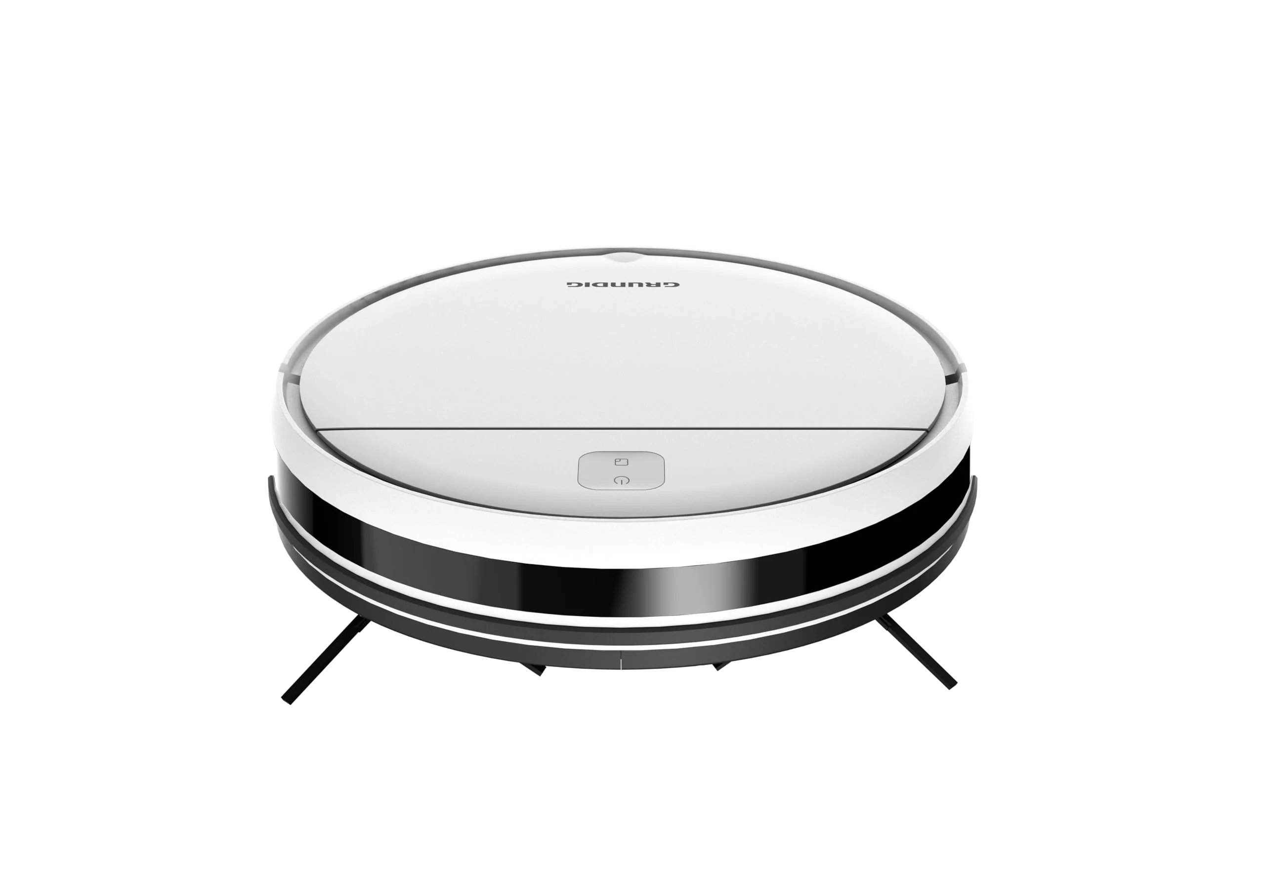 GRUNDIG VCR 2330 Saugroboter, 1.000 pa Saugkraft, 200 ml Staubbehälter, 2 Reinigungsprogramme, 2 Saugkraftstufen, bis zu 100 min Betriebszeit, Fernbedienung, Weiß