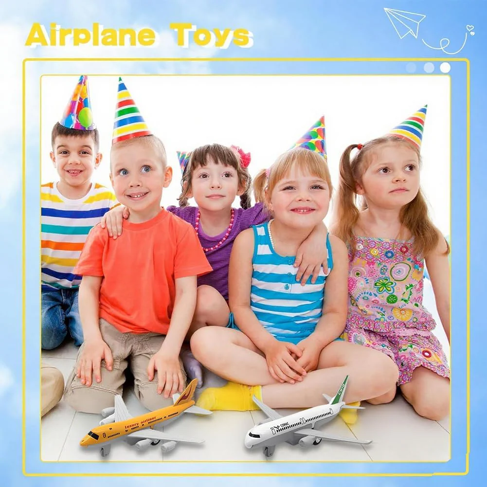 GVMJHYK Flugzeug Modelle Flugzeug Spielzeug Legierung Pull Back Spielzeug für Jahre alte Jungen Mädchen, Kinder Spielfahrzeuge für Kinder Geburtstagsgeschenk - Image 3