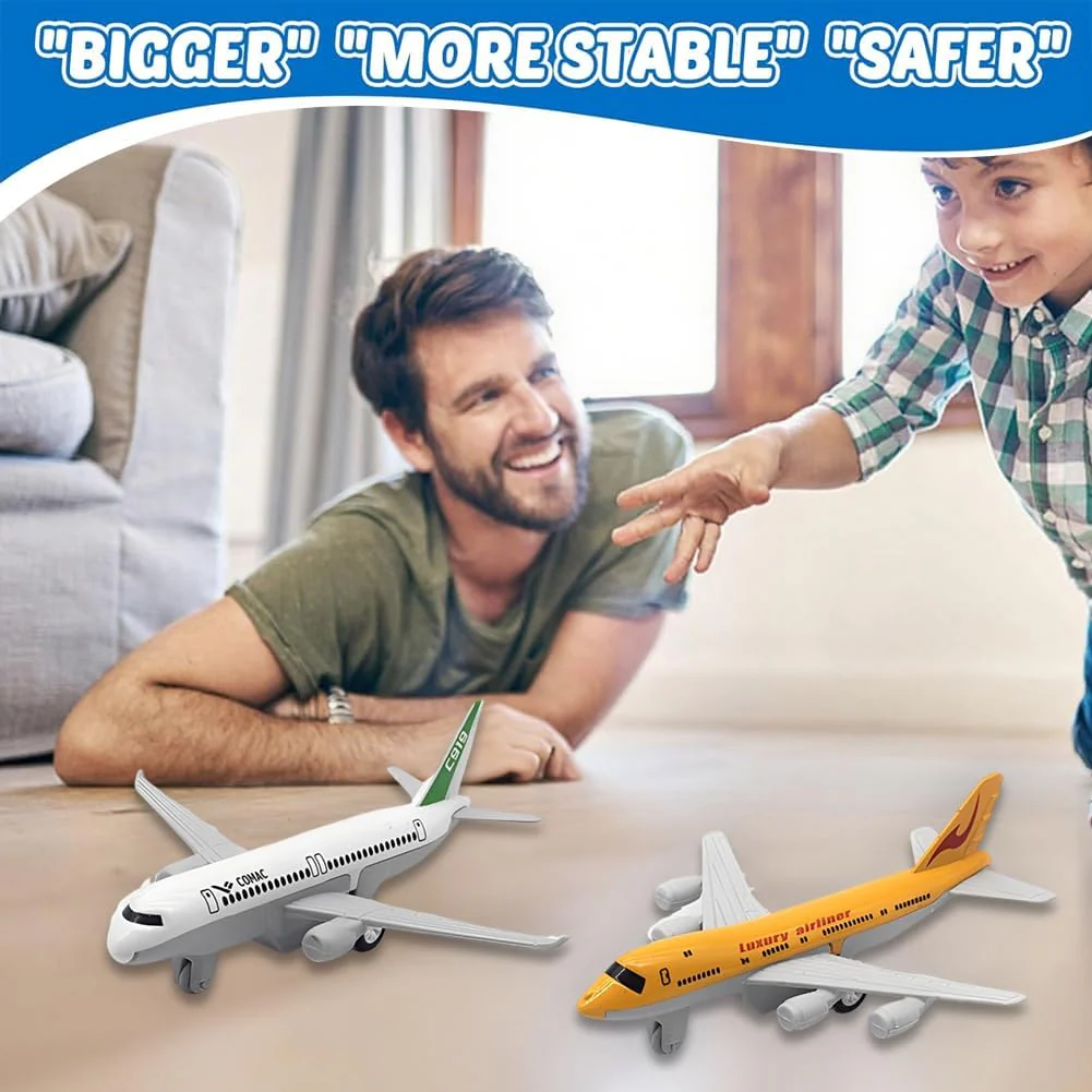 GVMJHYK Flugzeug Modelle Flugzeug Spielzeug Legierung Pull Back Spielzeug für Jahre alte Jungen Mädchen, Kinder Spielfahrzeuge für Kinder Geburtstagsgeschenk - Image 8