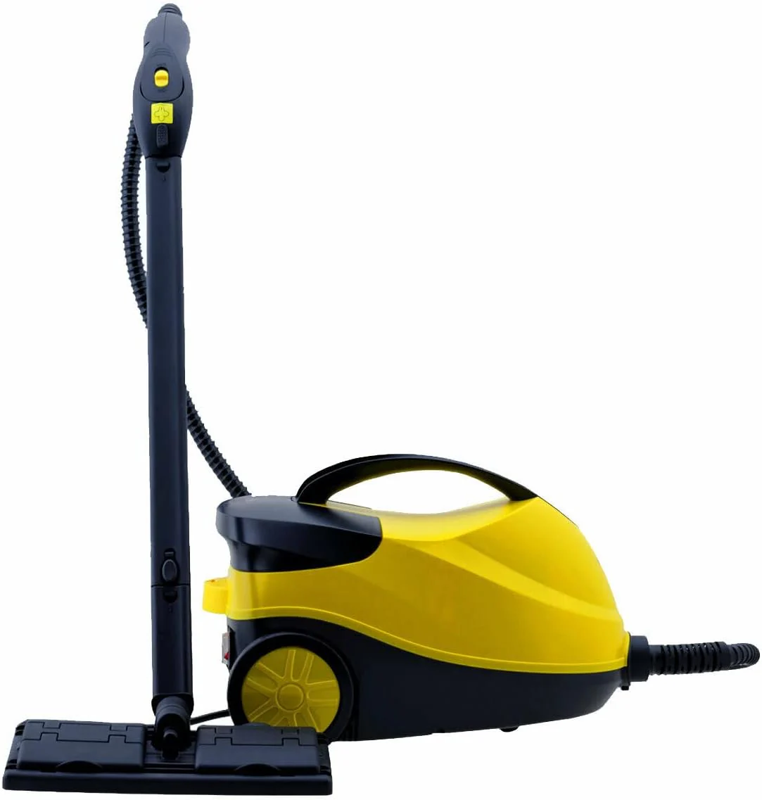 H.Koenig Dampfreiniger NV6200 / 4 bar / Autonomie 45 min / bereit in 8 min / leistungsstark 2000W / kompakt / Multifunktion Haus Büro Möbel Auto / 10 Zubehörteile inklusiv, Gelb/Schwarz - Image 4
