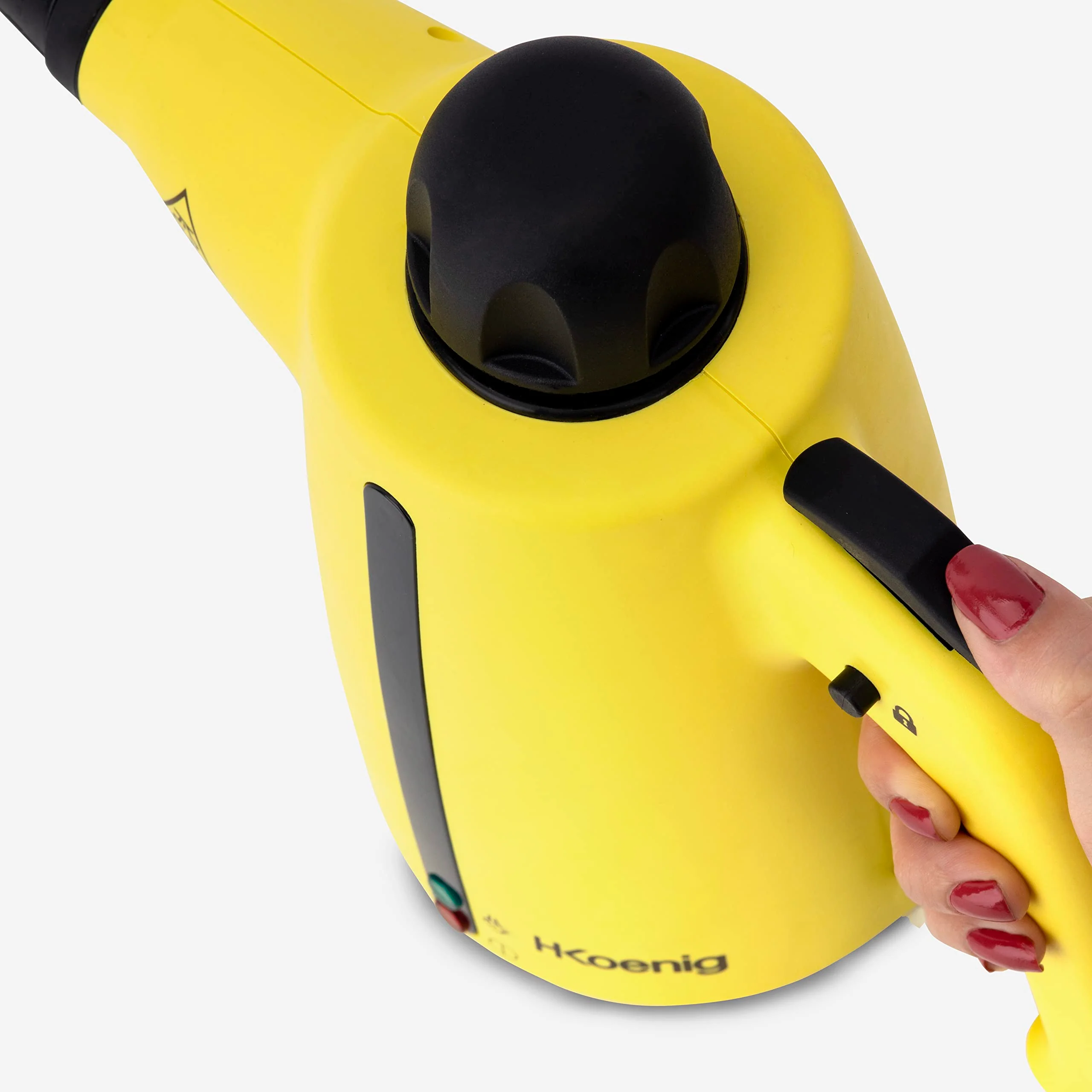 H.Koenig Hand- und Besendampfreiniger NV720, 3,5 bar, Dampf 30 g/min, 350 ml, Bereit in 3min, Leistungsstark 1050W, 14 Zubehör für Böden, Möbel, Auto, Bad, Fenster, Küche - Image 6