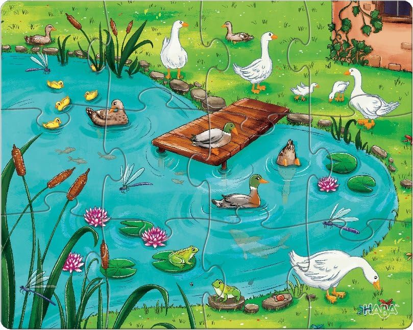 HABA 305237 - Puzzles Bauernhoftiere, 3 Puzzles mit 12, 15 und 18 Teilen und unterschiedlichen Tiermotiven, Puzzle ab 3 Jahren - Image 2