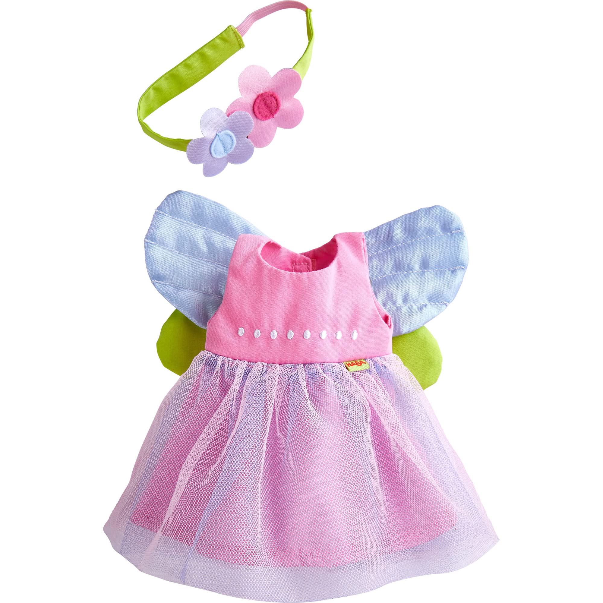 HABA 306243 - Kleiderset Feenzauber, 30 cm, Zubehör für Puppen, passt Allen 30 cm großen Puppen