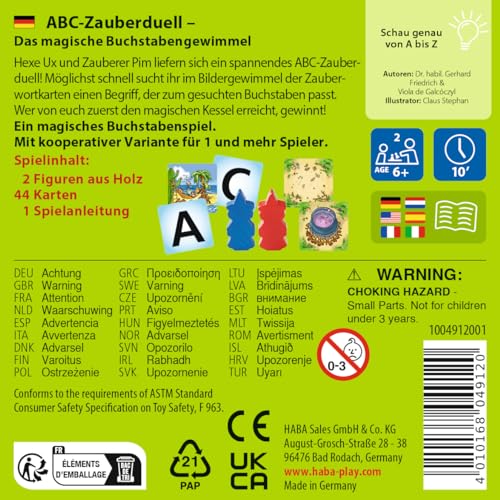 HABA ABC Zauberduell - Lernspiel ab 6 Jahren zum Buchstabenlernen und Alphabet üben, Geschenk zur Einschulung, für Schulanfänger und als Mitbringspiel - 1004912001 - Image 7