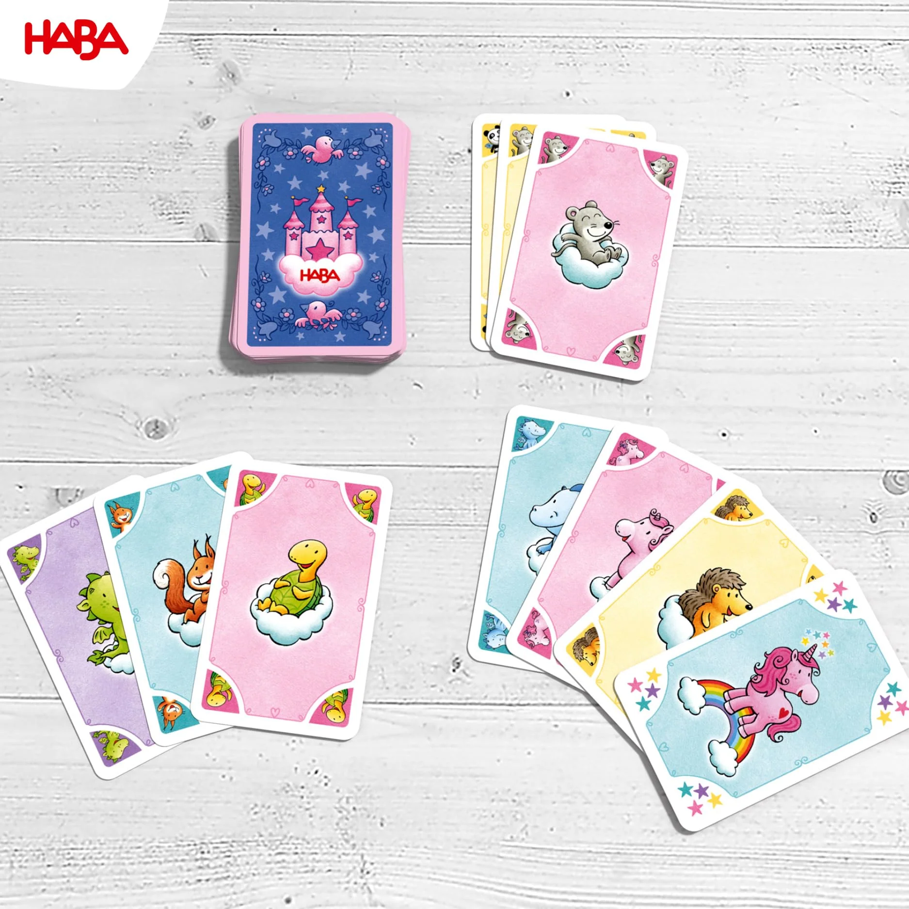 HABA Einhorn Glitzerglück Spielesammlung – 9 in 1 Spiele Set: Würfel-, Brett- & Kartenspiele für Kinder ab 3 Jahren – Einfach erklärt, für 2-4 Spieler – 2010879001 - Image 3