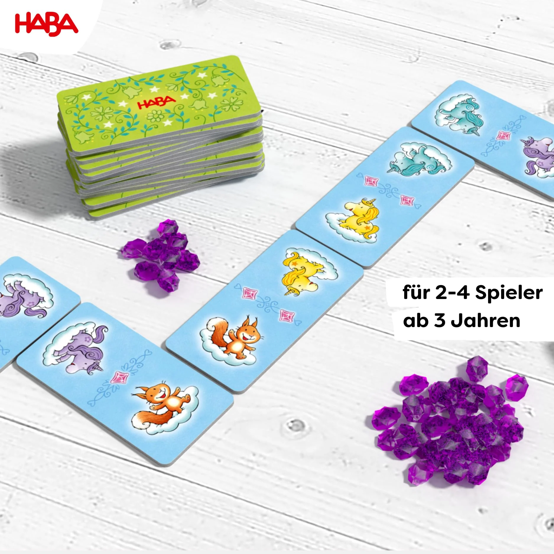 HABA Einhorn Glitzerglück Spielesammlung – 9 in 1 Spiele Set: Würfel-, Brett- & Kartenspiele für Kinder ab 3 Jahren – Einfach erklärt, für 2-4 Spieler – 2010879001 - Image 4