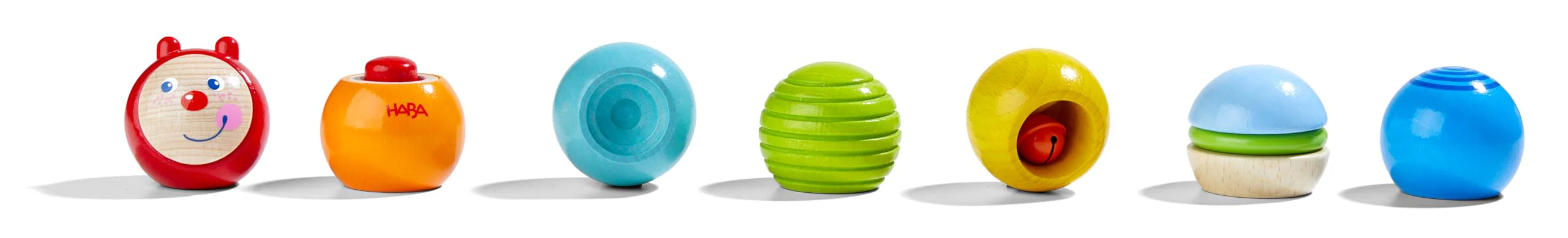 HABA Entdeckerbausteine Raupe - Regenbogen Holzkugeln mit optischen & akustischen Effekten - Made in Germany - Für Kinder ab 1 Jahr - Fördert die Feinmotorik - 2010924001 - Image 3