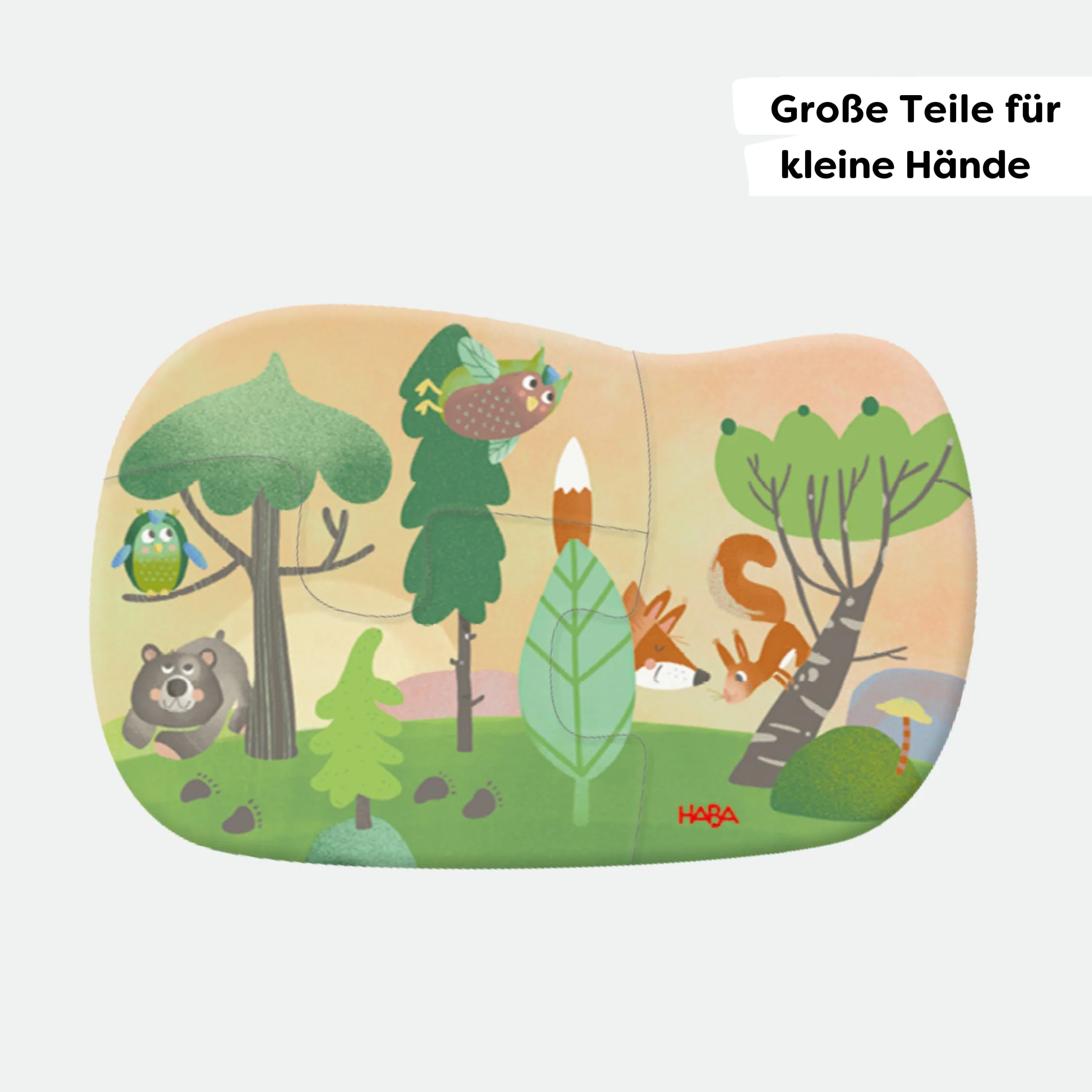 HABA Meine ersten 6 Puzzles – Waldtiere – Kinderpuzzle ab 2 Jahren – Mit Bär, Fuchs & Co. – Griffige Puzzleteile – 2012185001 - Image 8