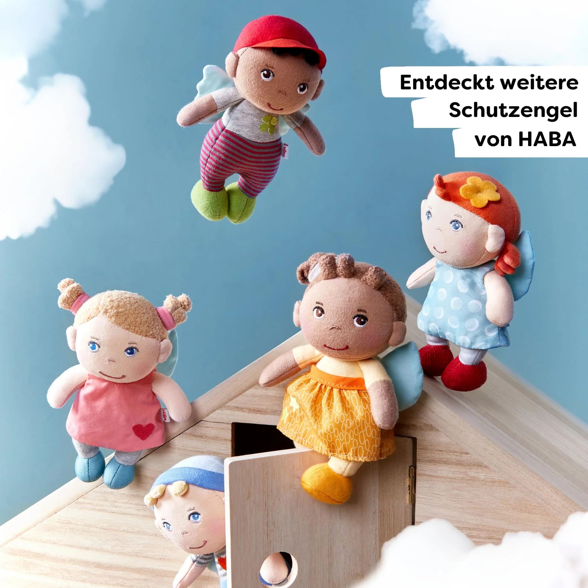 HABA Schutzengel Finja – Kuschelige Stoffpuppe (20 cm), perfektes Willkommensgeschenk für Babys & Kleinkinder – Waschbar bei 30 °C – 1304103001 - Image 4