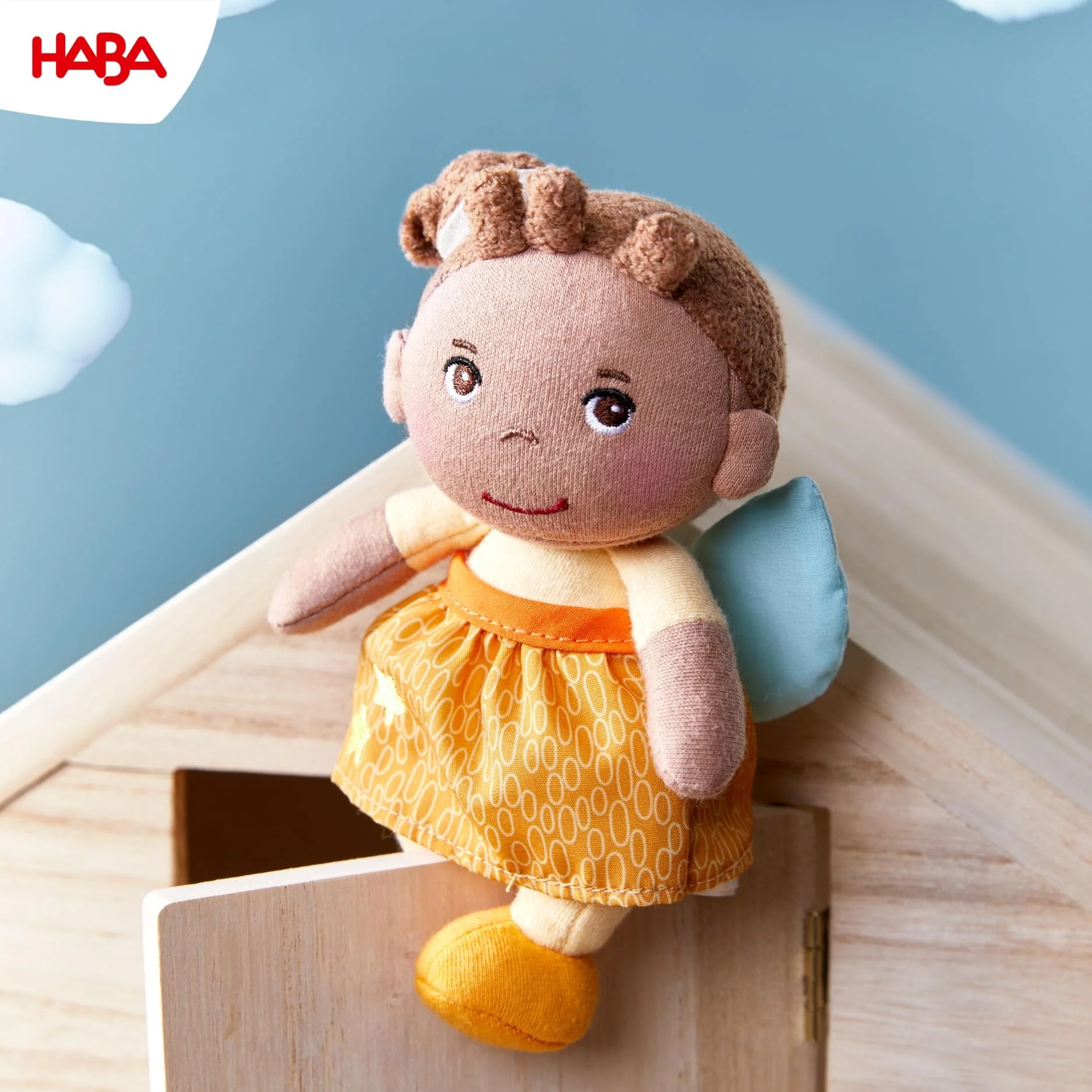HABA Schutzengel Holly – Kuscheliges Stoffpüppchen (15 cm), perfektes Willkommensgeschenk für Babys & Kleinkinder – Waschbar bei 30 °C – 2011871001 - Image 7
