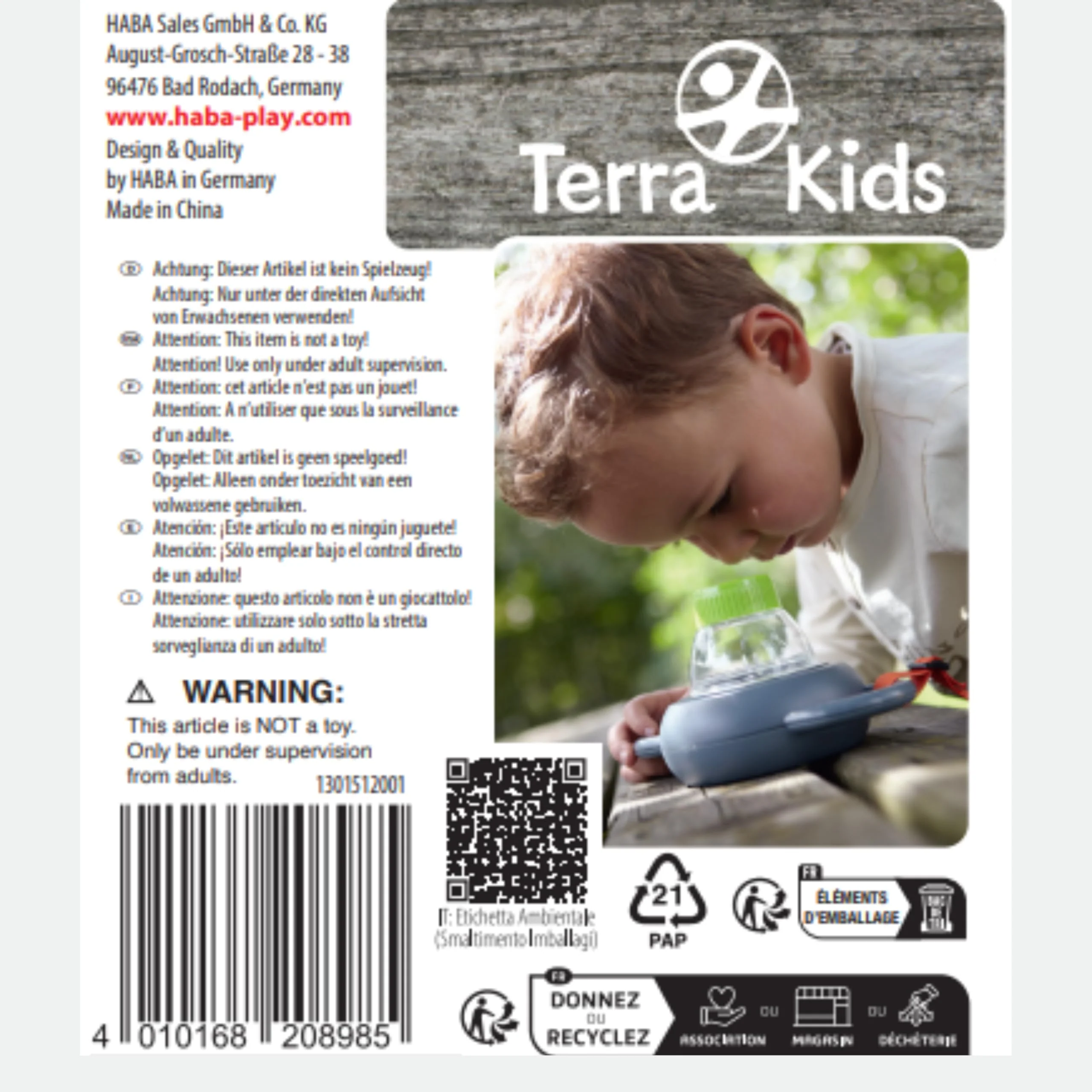 HABA Terra Kids Beobachtungslupe – Lupen-Set mit 4- & 6-facher Vergrößerung – Insektenbox für Kinder ab 6 Jahren, Outdoor Spielzeug für Kinder – 1301512001 - Image 2