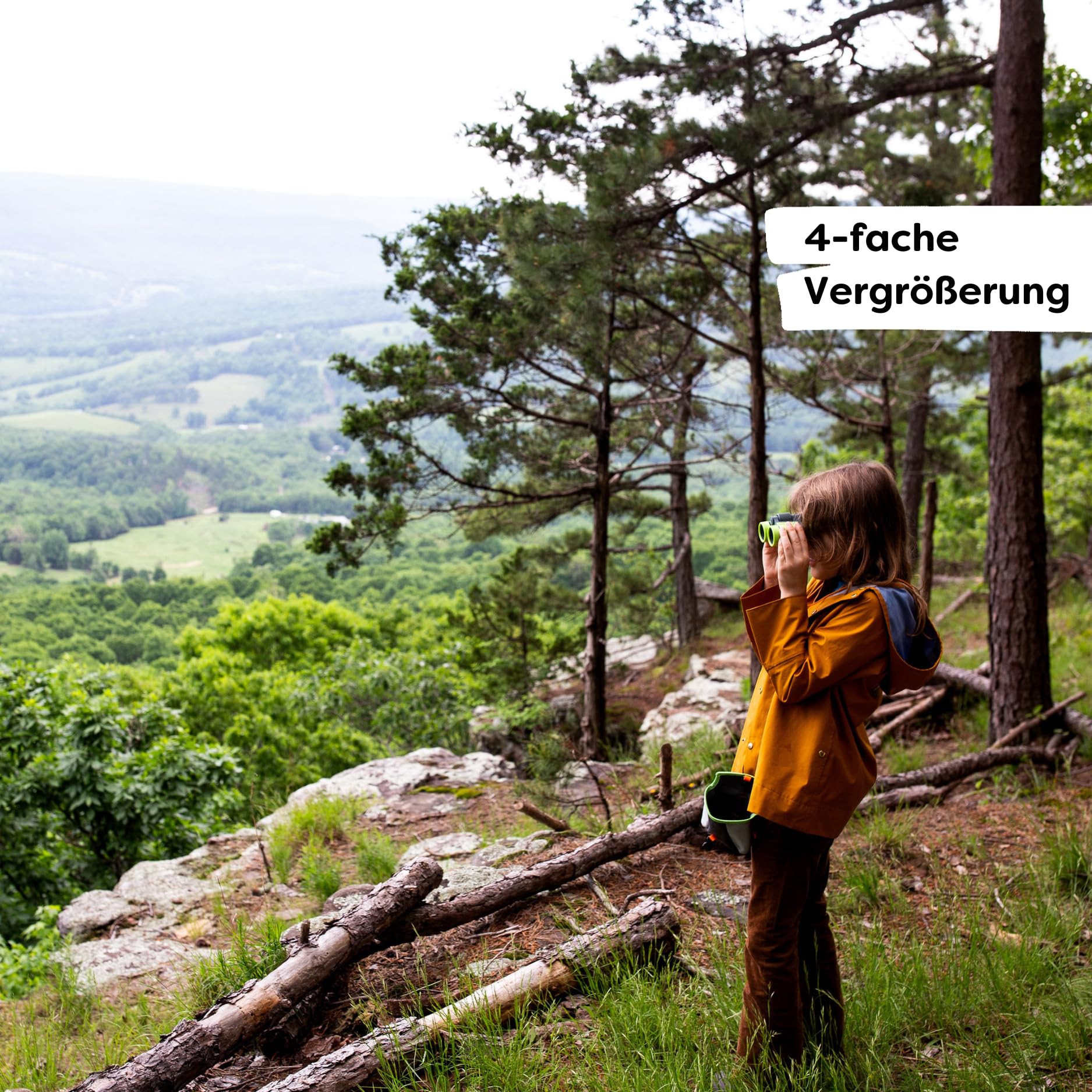 HABA Terra Kids Fernglas für Kinder – 4-fache Vergrößerung, inklusive Tragetasche, Sicherheitskordel und Wissenskarten, Natur beobachten & entdecken – 1004132001 - Image 4