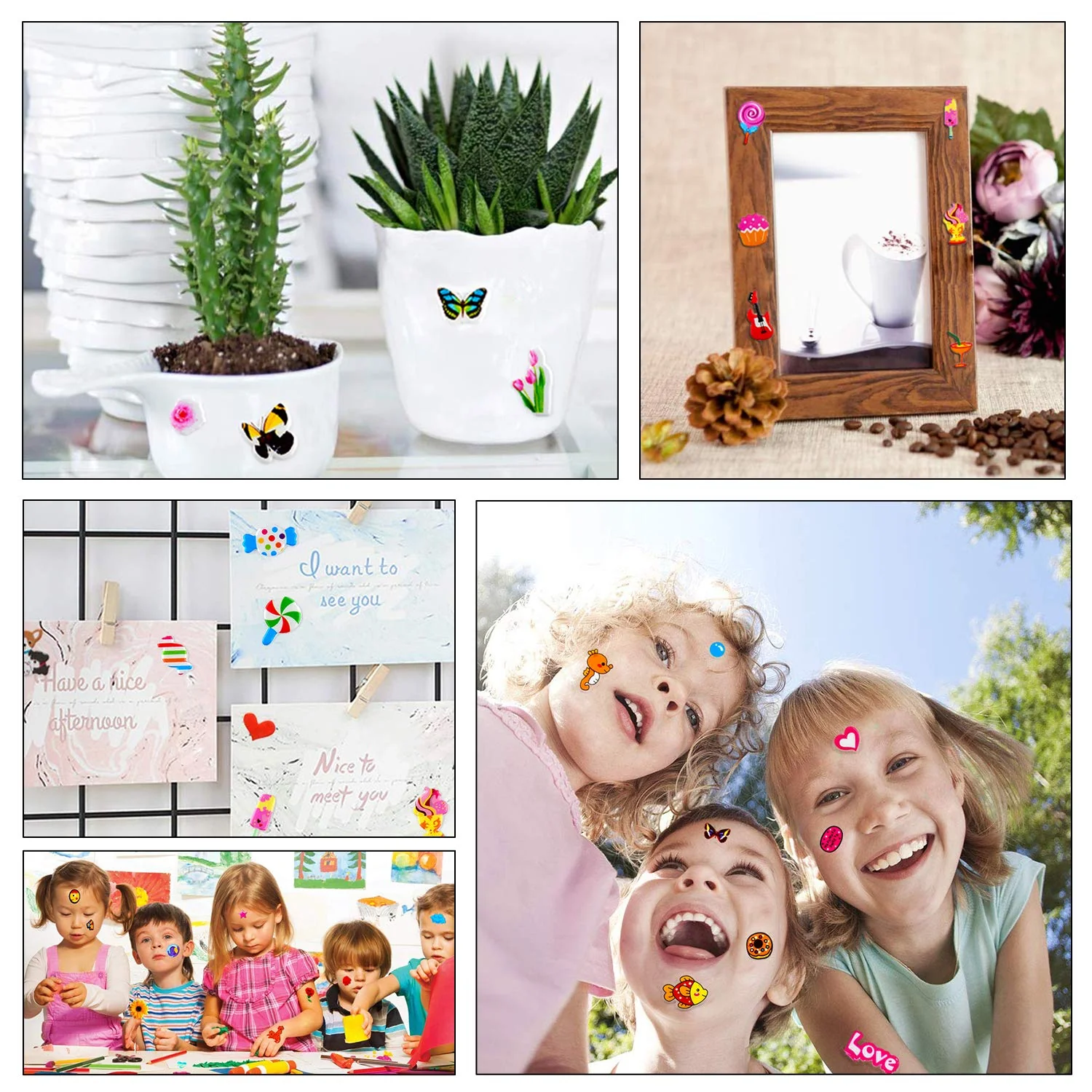 Habett 3D Aufkleber für Kinder & Kleinkinder, 920+ Geschwollen Stickers, Niedliche Verschiedene Set Buchstab en, Tier, Obst, Zahlen, Schmetterlinge, Einhorn, Dinosaurier und vieles mehr (36 Bogen) - Image 3