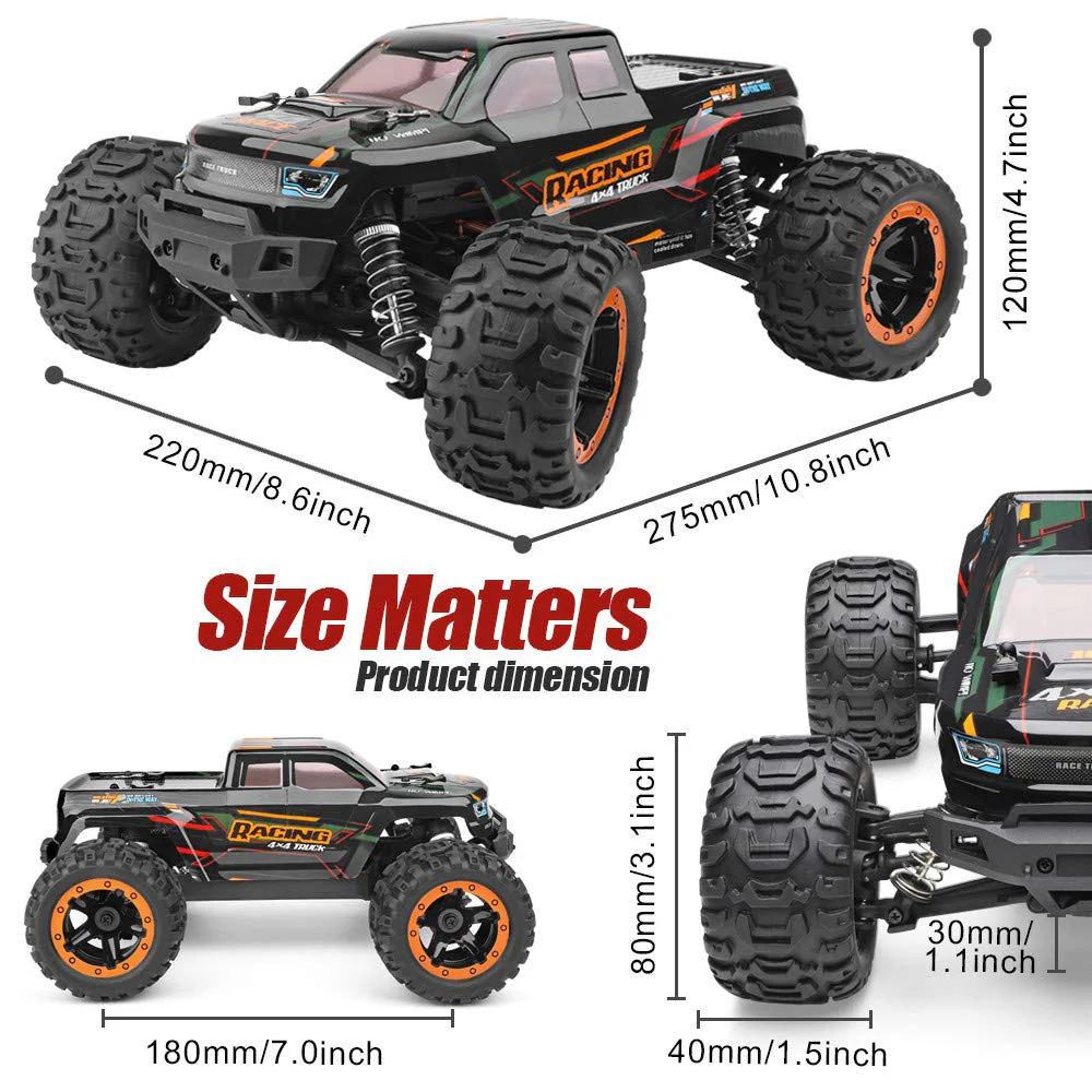 HAIBOXING Ferngesteuertes Auto 1:16 RC Monster Truck, Wasserdichter RTR All Terrain RC Auto 36 km/h, ferngesteuertes Spielzeug für Kinder und Erwachsene - Image 8